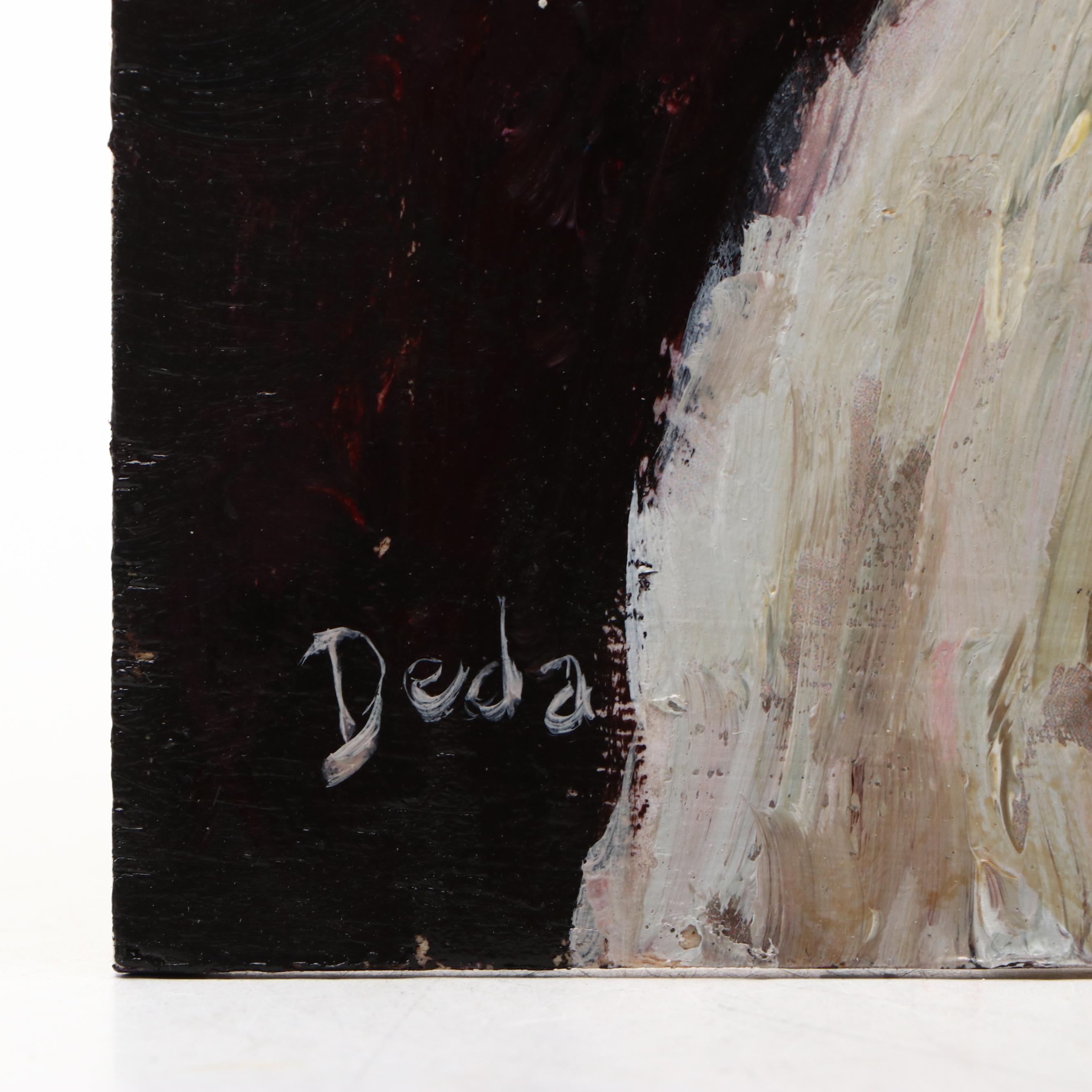 Adam Deda Oil Painting "Golden Boy," 21st Century