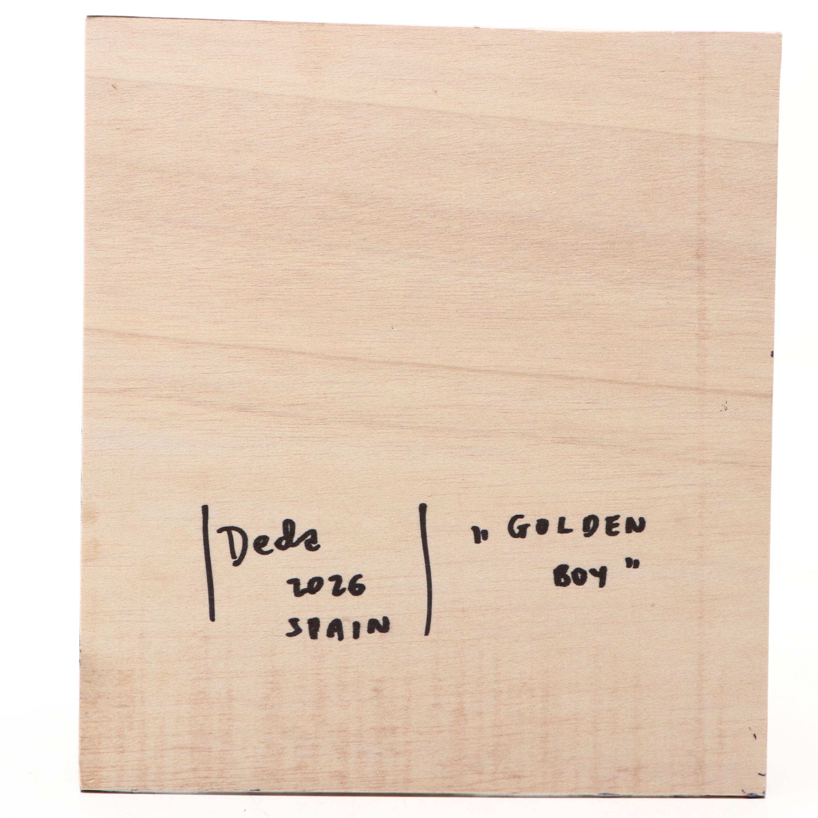 Adam Deda Oil Painting "Golden Boy," 21st Century