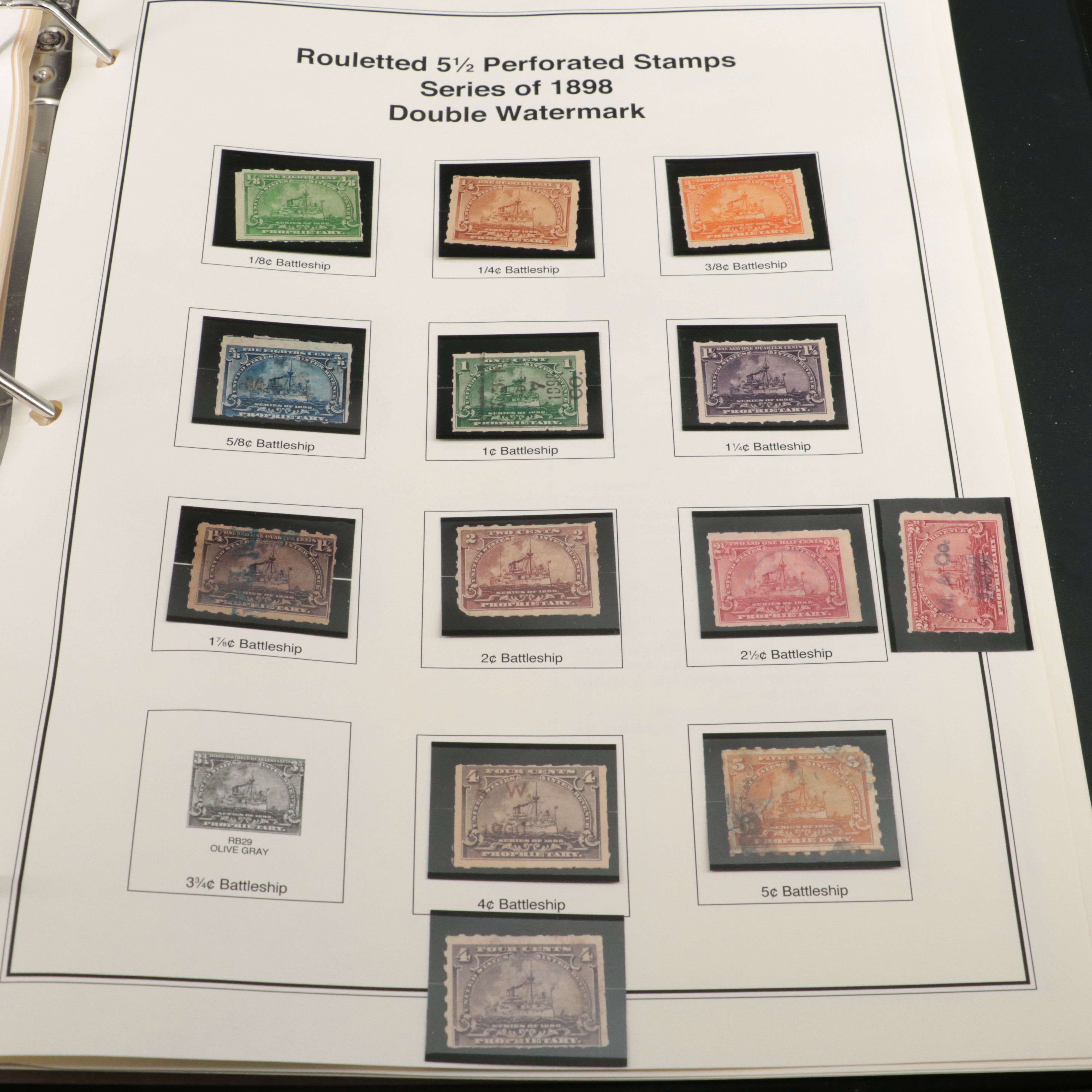 Two U.S. Postage Stamp Albums, Back of the Book and Proprietary Revenue Stamps