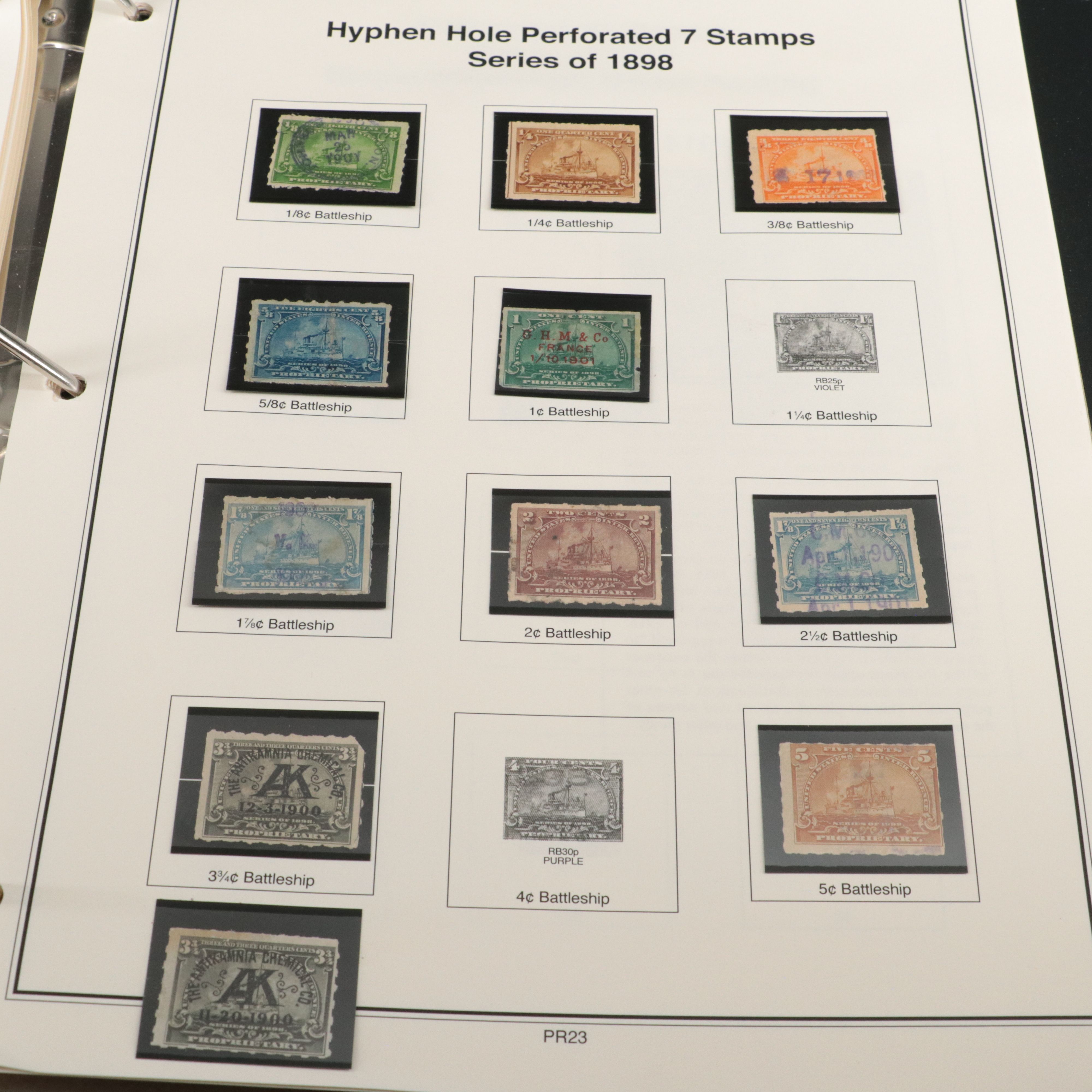 Two U.S. Postage Stamp Albums, Back of the Book and Proprietary Revenue Stamps