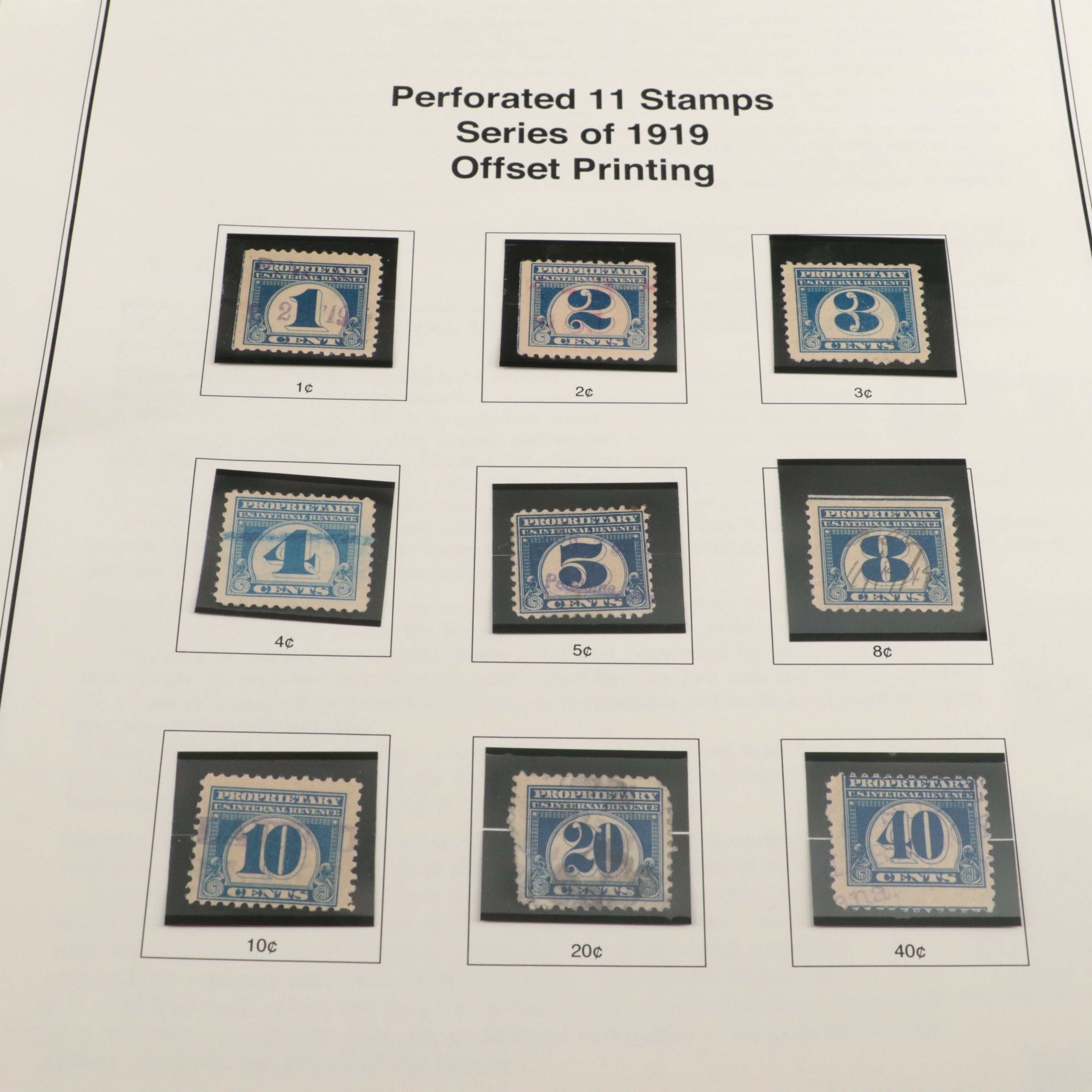 Two U.S. Postage Stamp Albums, Back of the Book and Proprietary Revenue Stamps