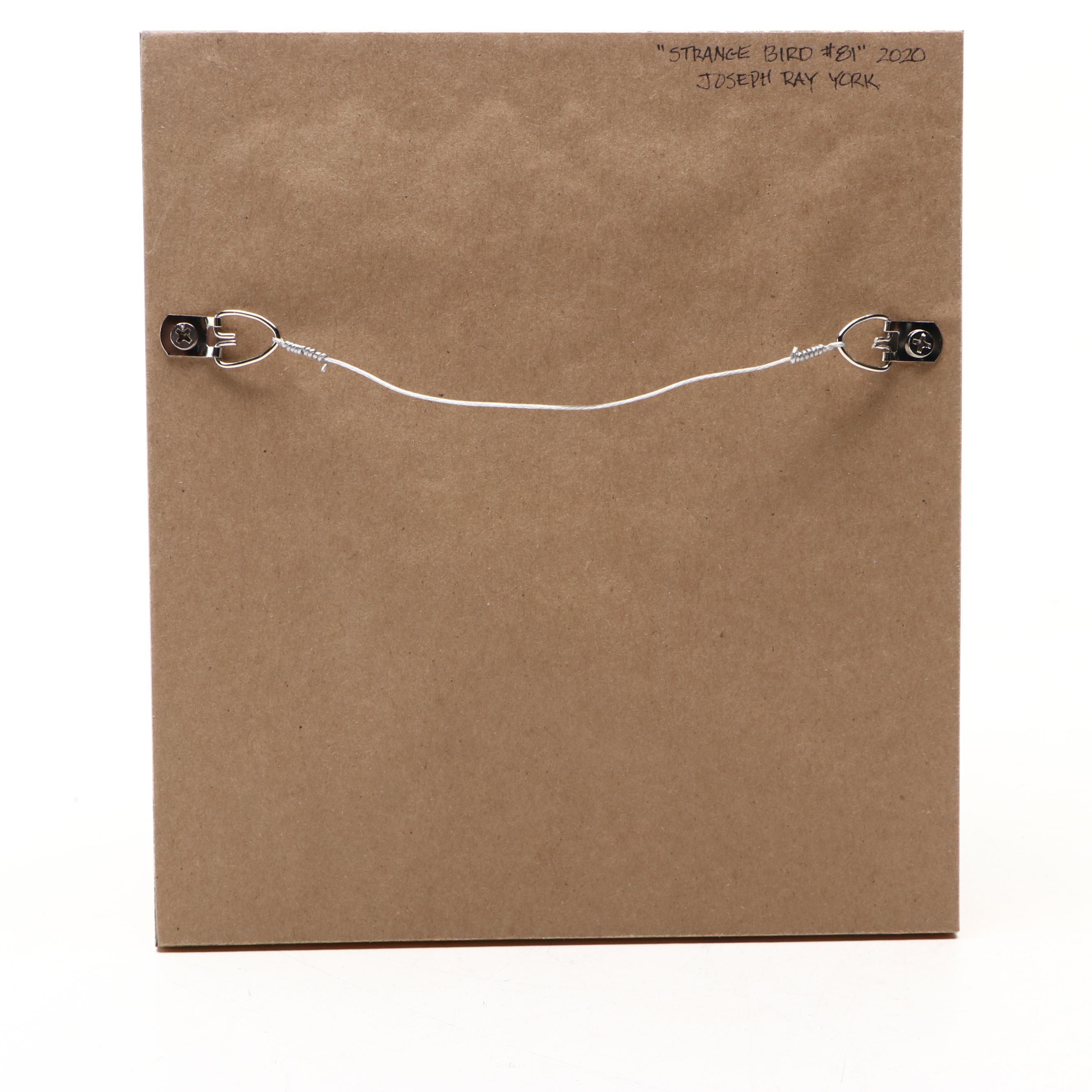 Joseph Ray York Stylized Watercolor Painting "Strange Bird #81," 2020