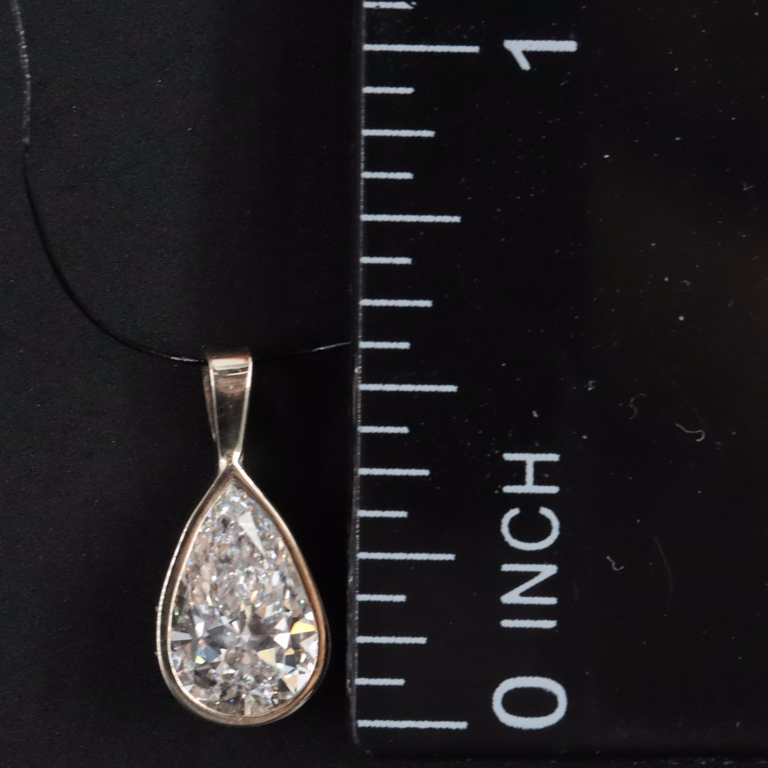 14K 1.13 CT Lab Grown Diamond Pendant