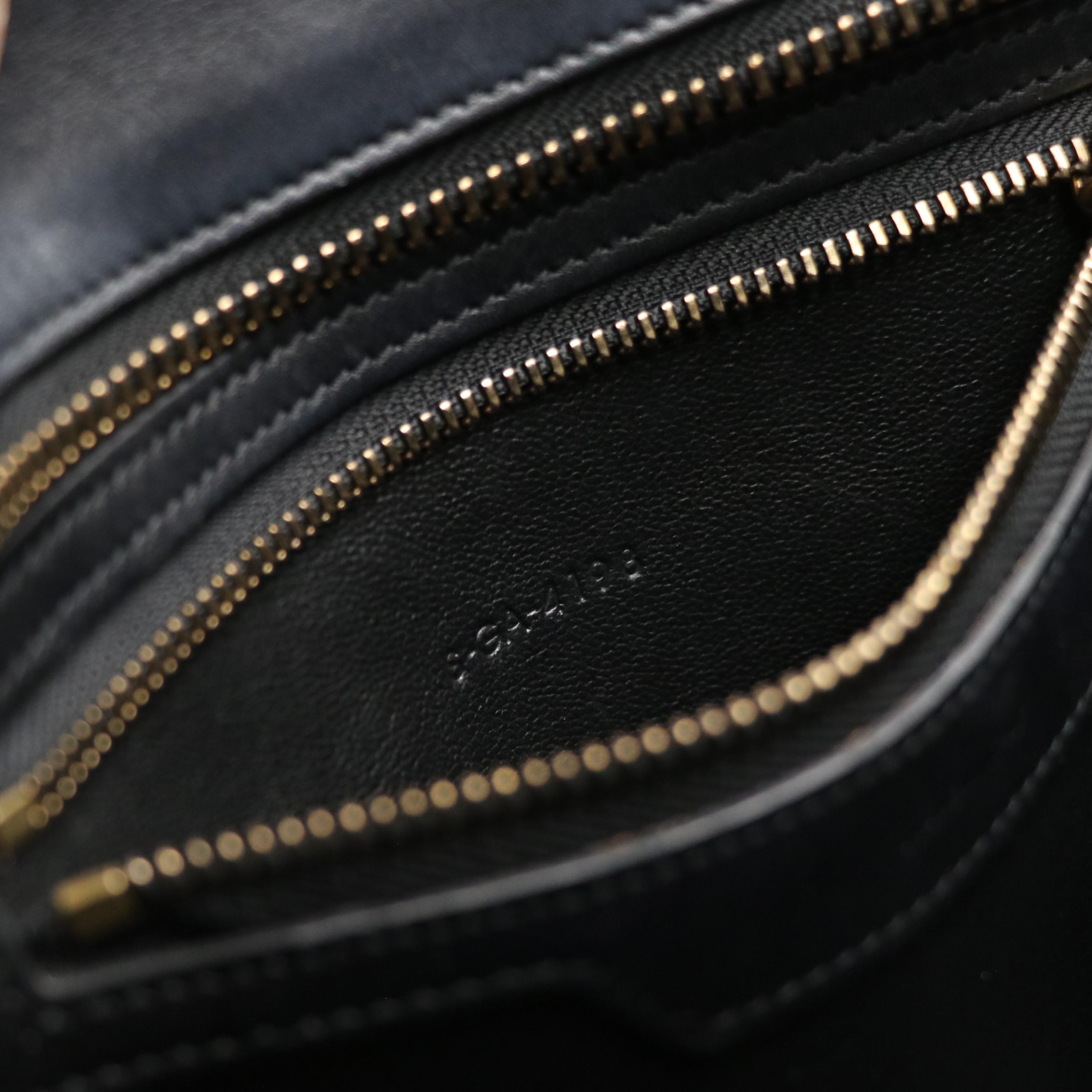 Céline Micro Luggage Tote in Black Smooth Calfskin Leather