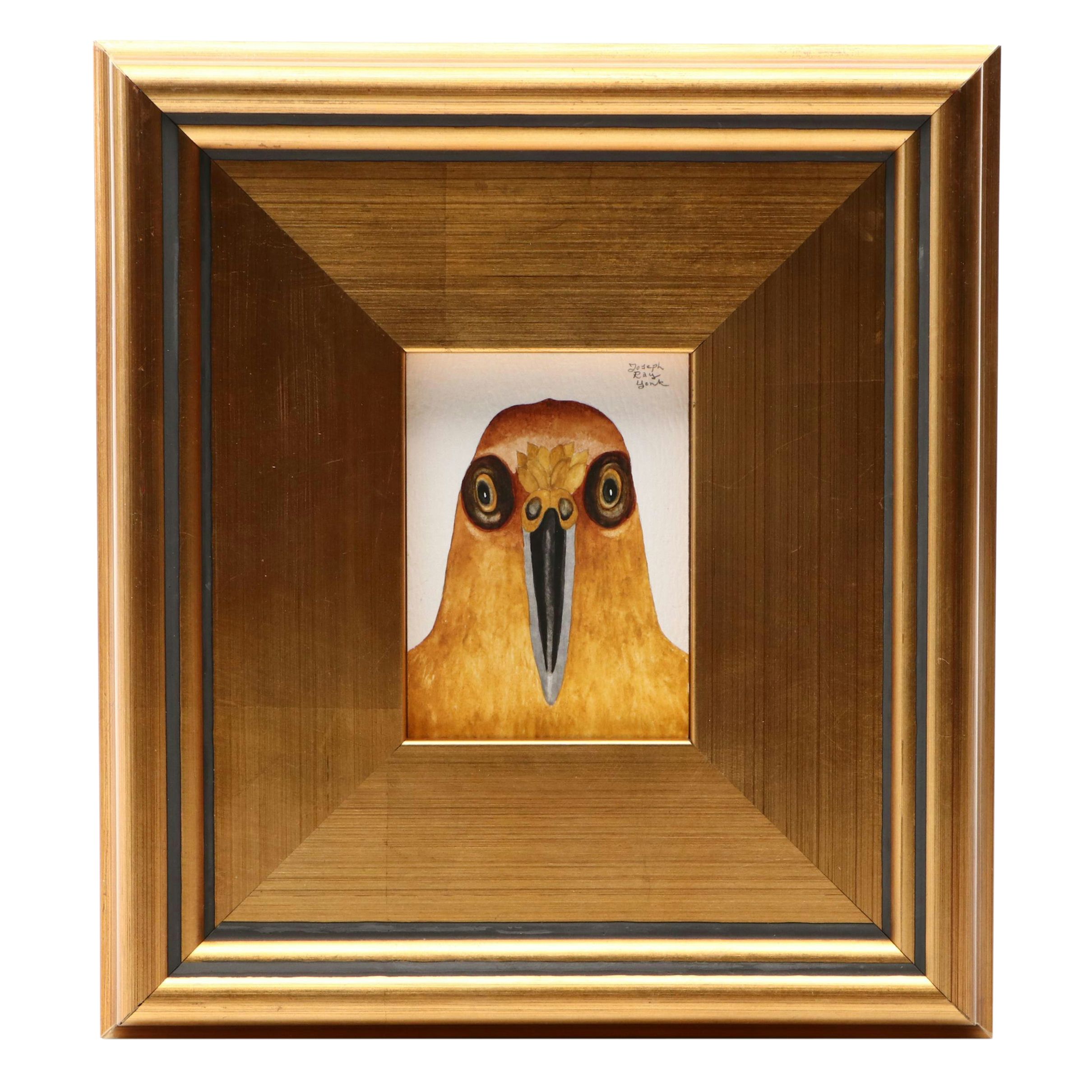 Joseph Ray York Stylized Watercolor Painting "Strange Bird #81," 2020