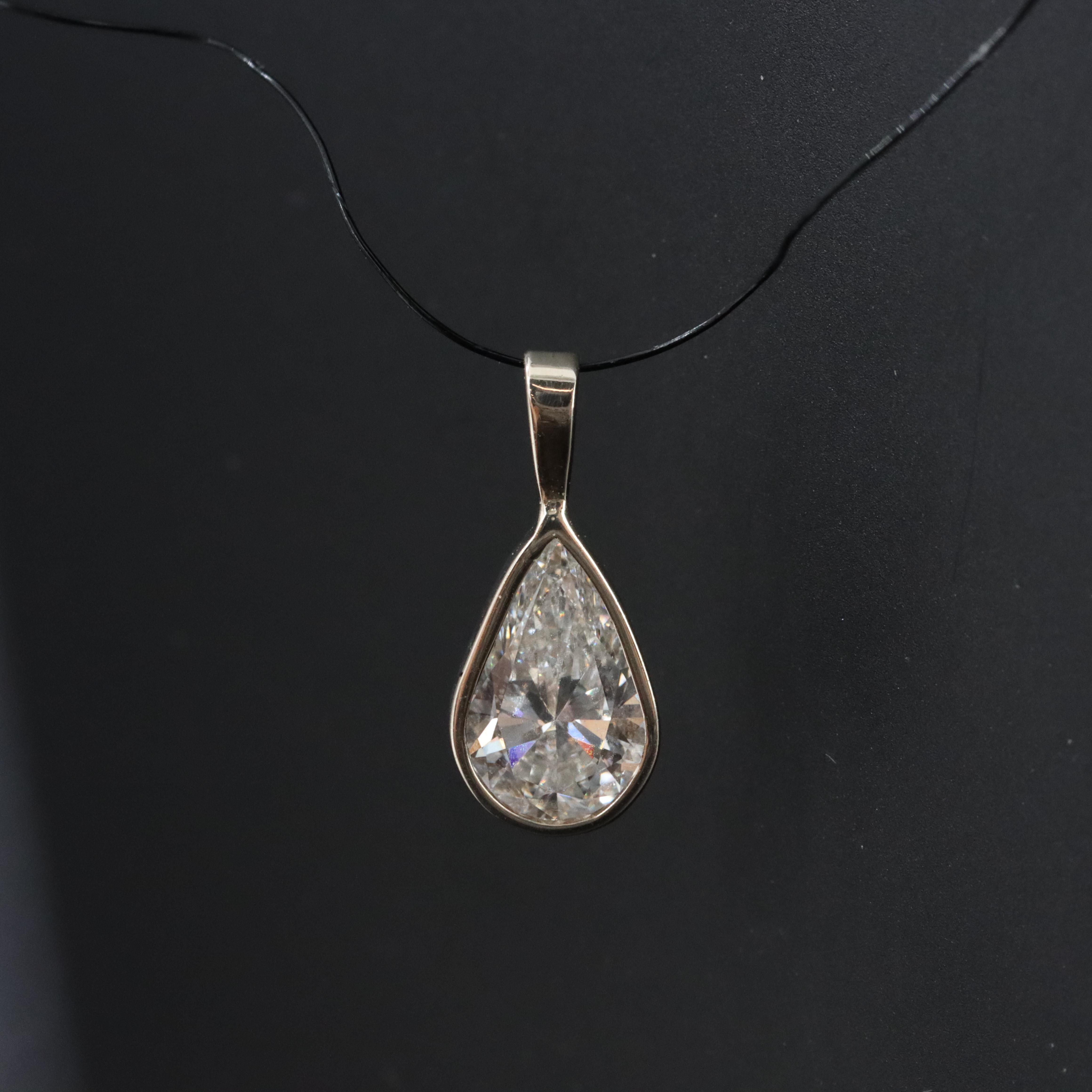 14K 1.12 CT Lab Grown Diamond Pendant
