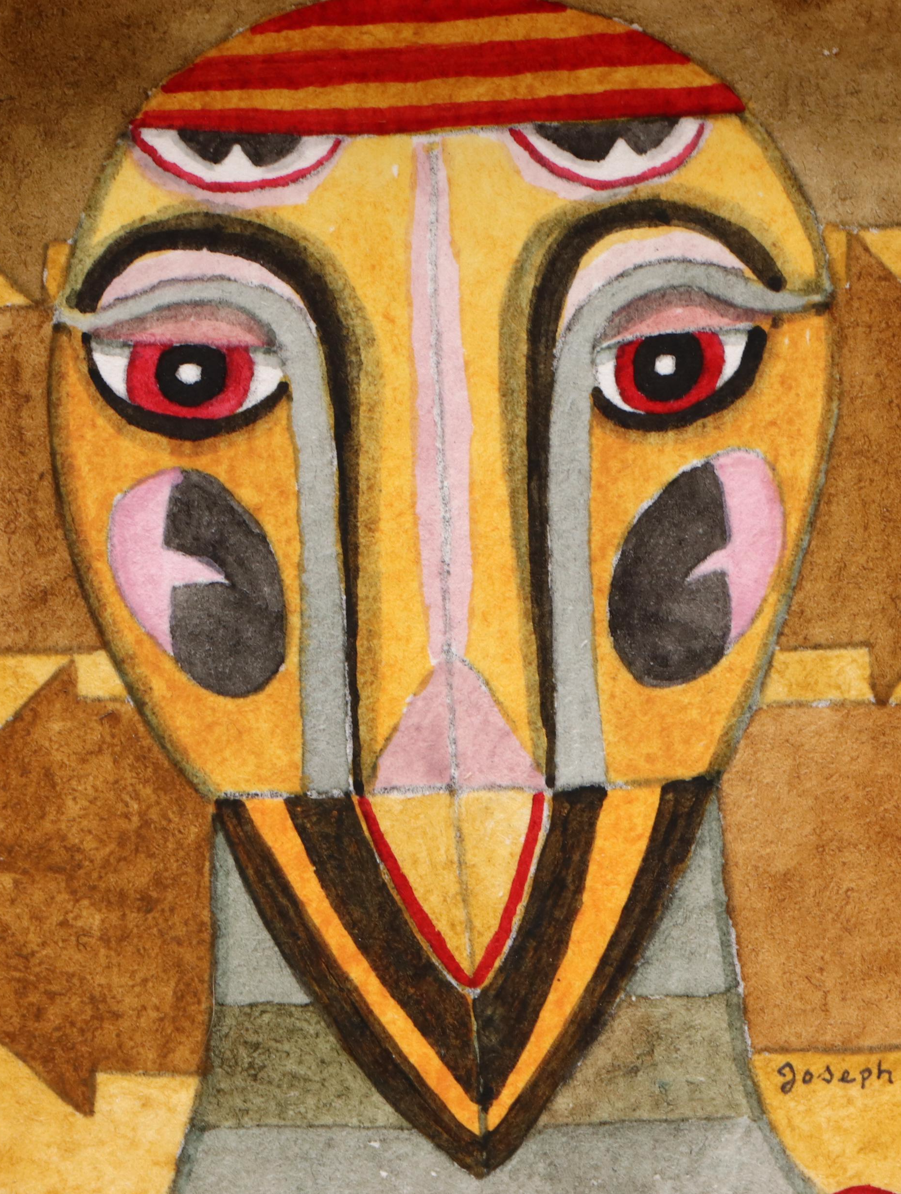 Joseph Ray York Stylized Watercolor Painting "Strange Being #7," 2019