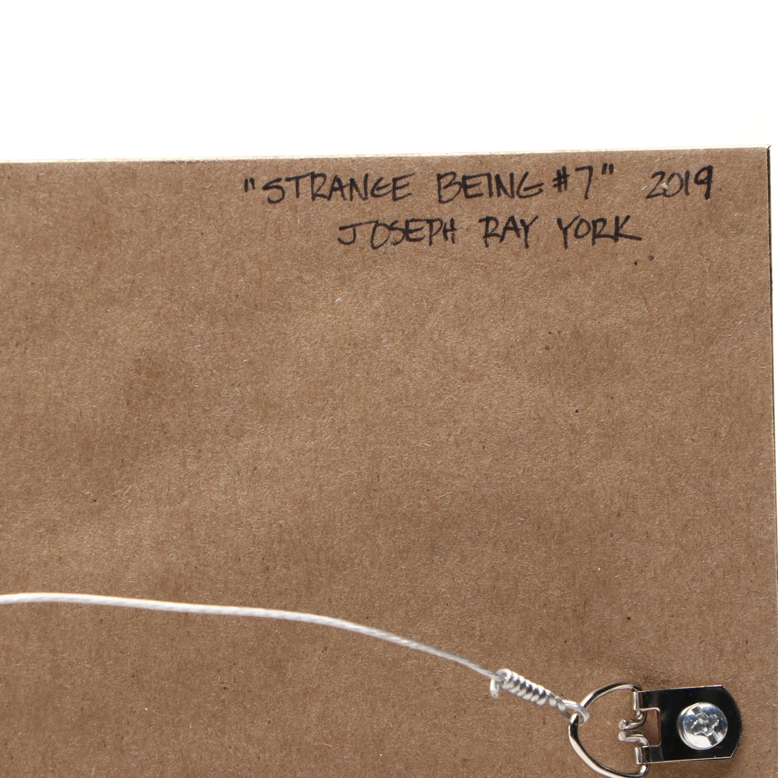 Joseph Ray York Stylized Watercolor Painting "Strange Being #7," 2019