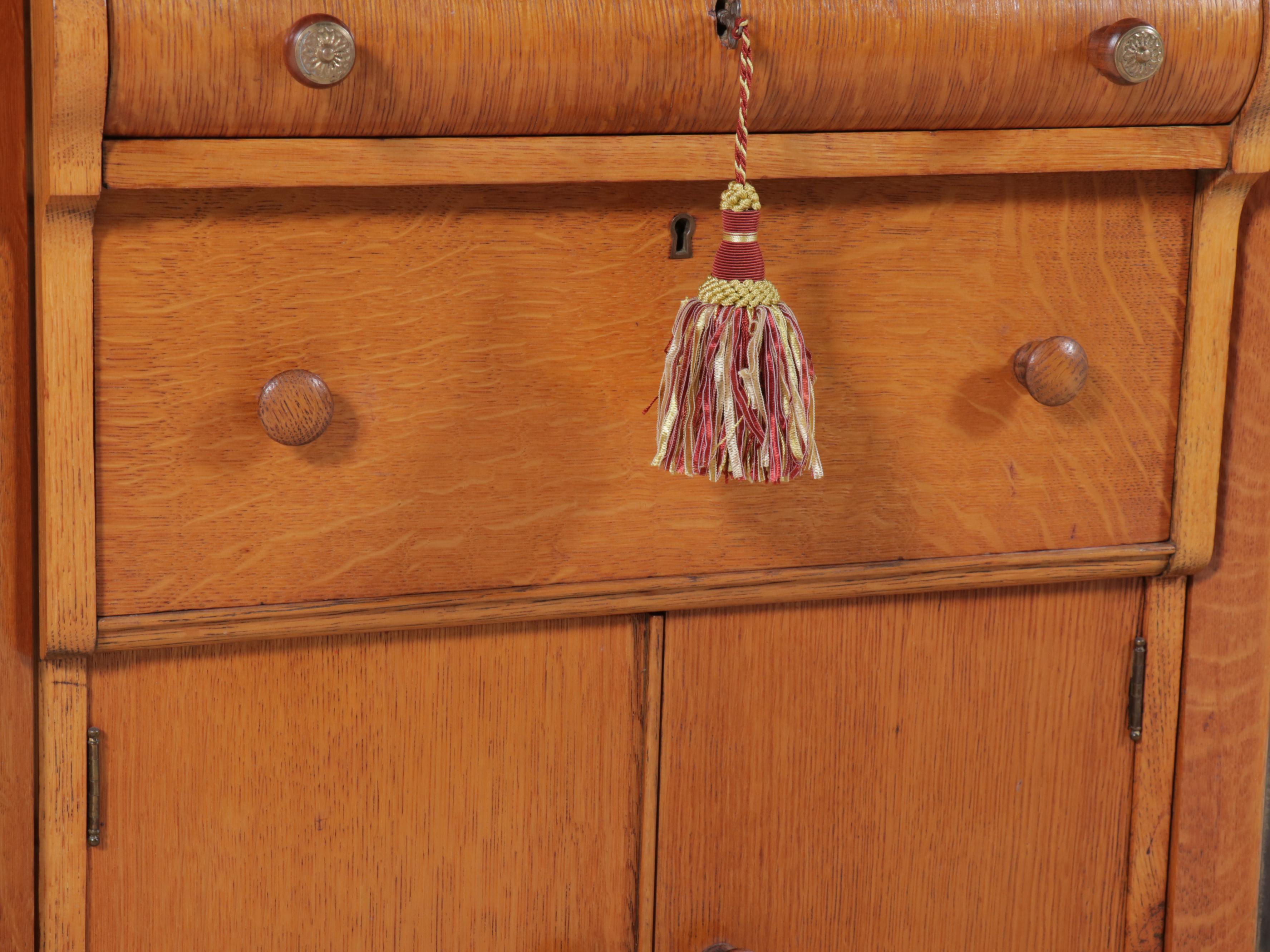 Rockford National Furniture Co. Arts & Crafts Style Oak Display Cabinet