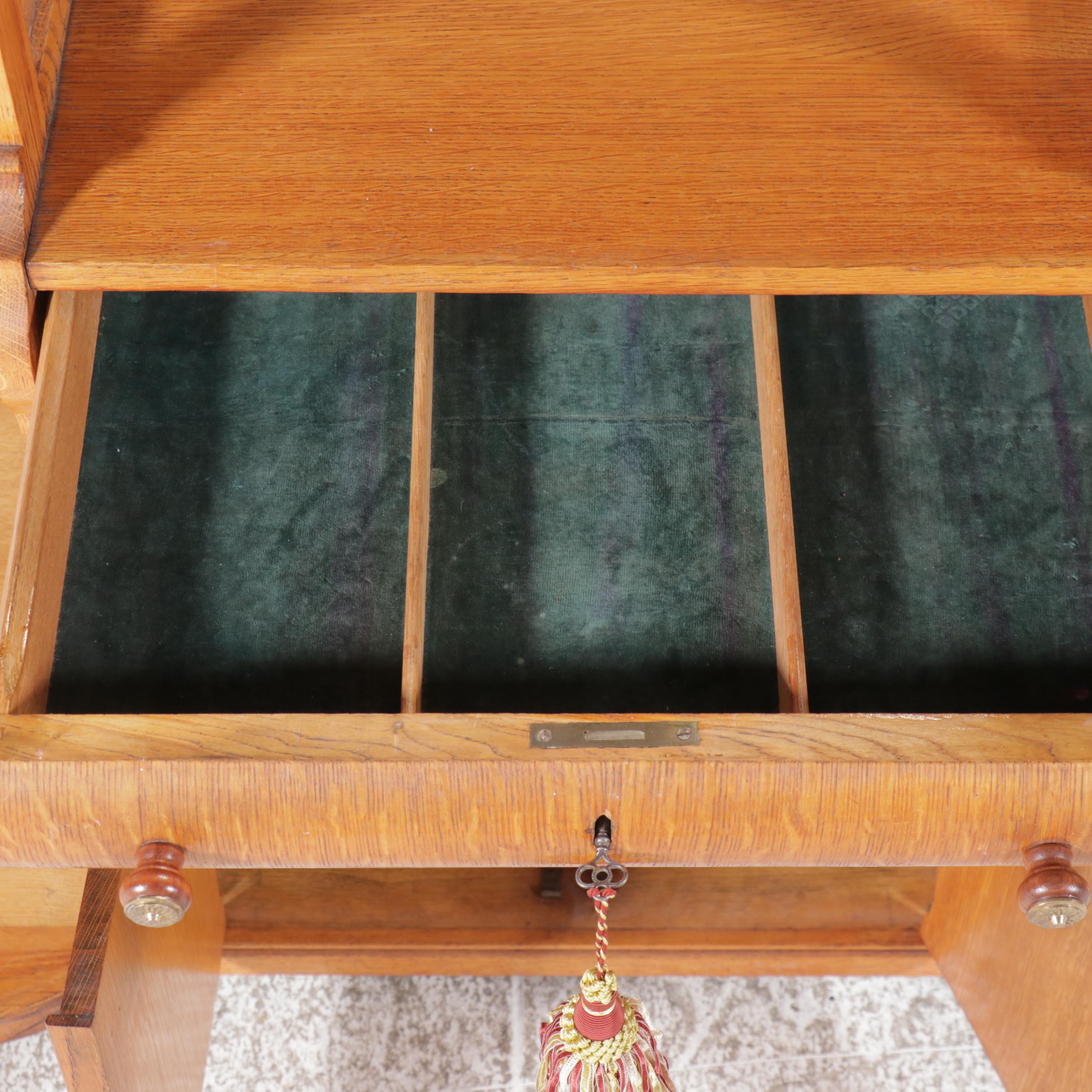 Rockford National Furniture Co. Arts & Crafts Style Oak Display Cabinet