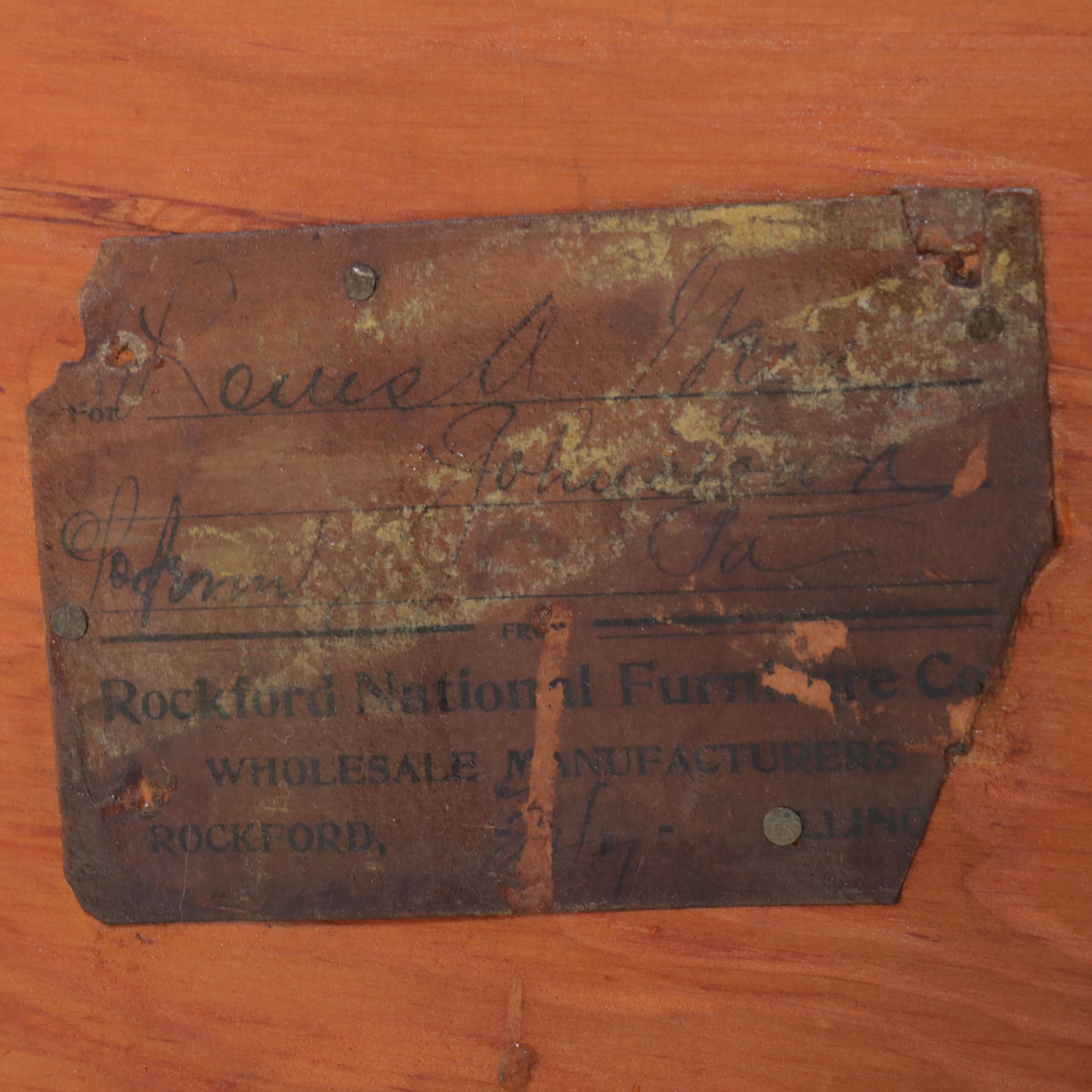 Rockford National Furniture Co. Arts & Crafts Style Oak Display Cabinet