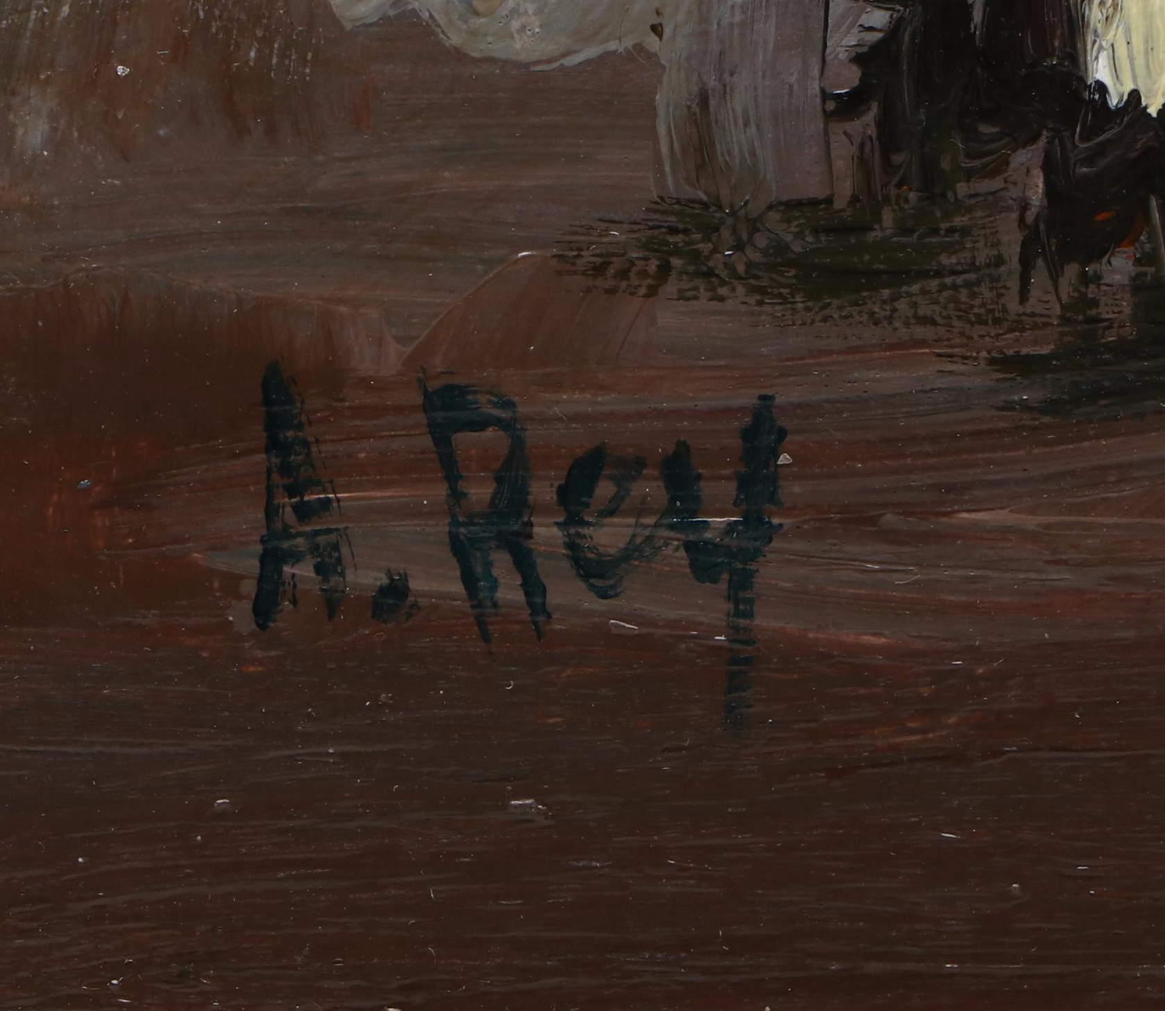 Agnes Rey Rural Landscape Oil Painting "Farm in the Clouds," 2025