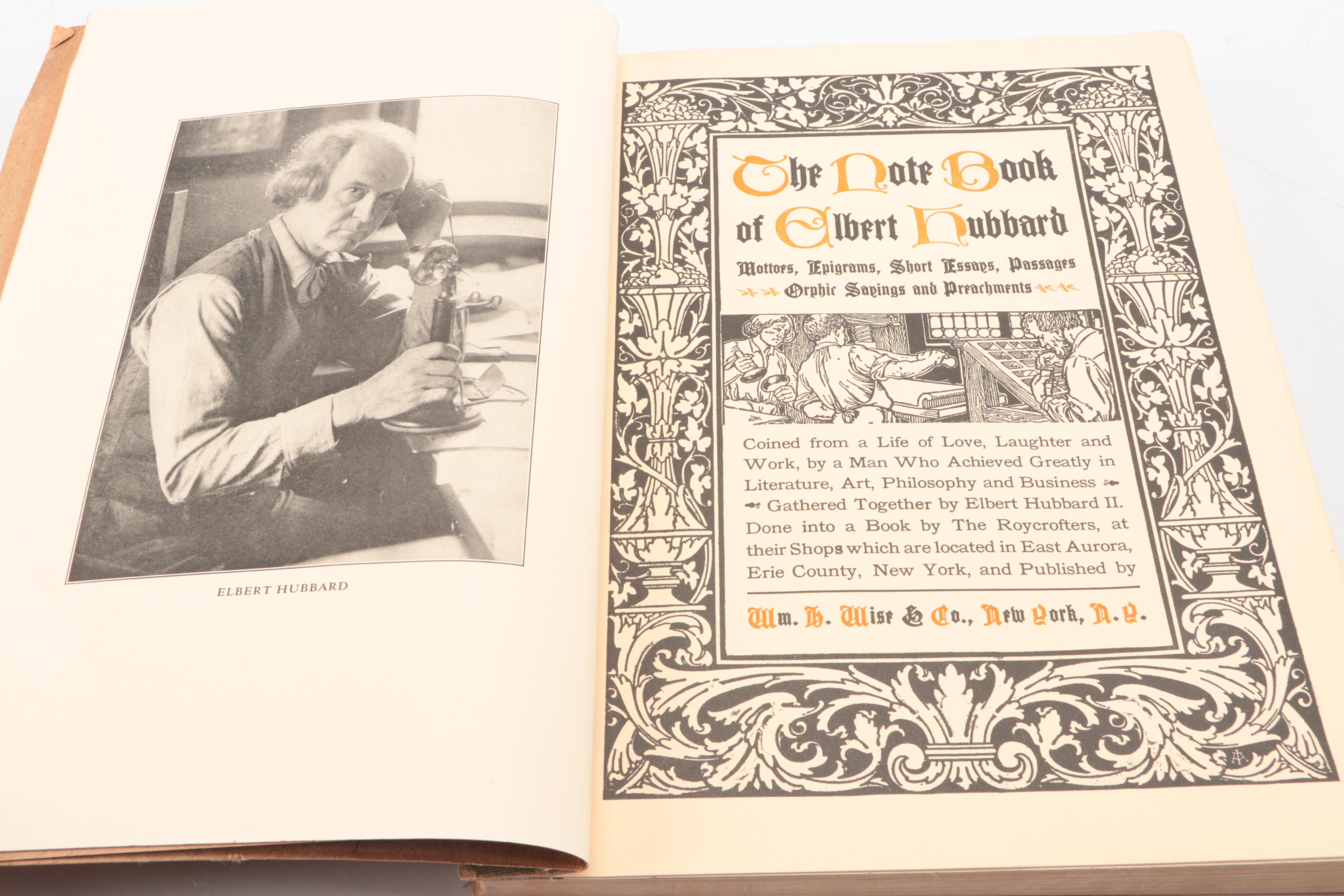 "Elbert Hubbard's Scrapbook" and "The Note Book of Elbert Hubbard," 1920s