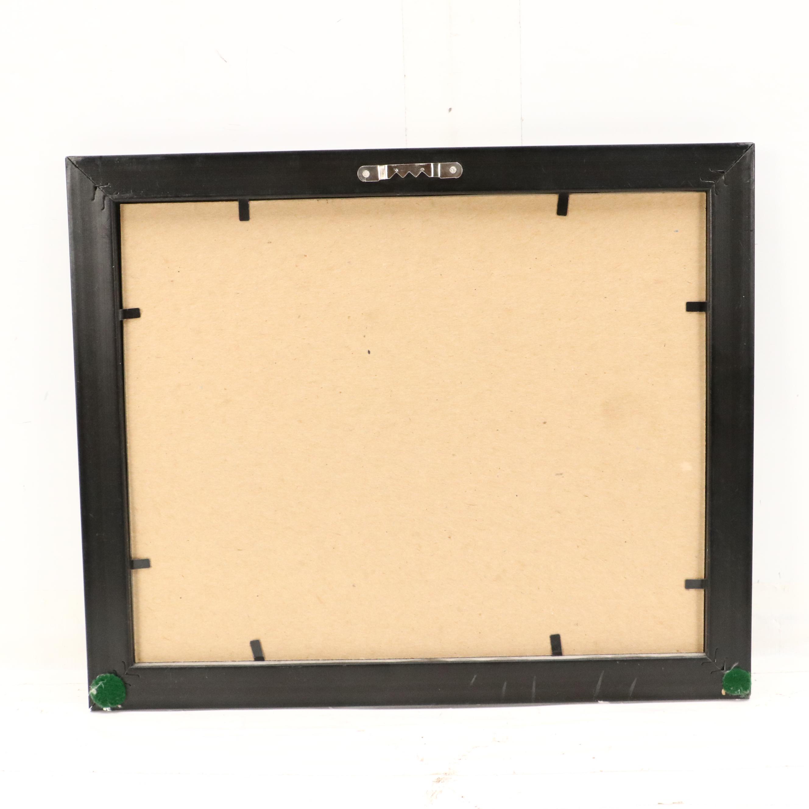 Japanese School Gouache Painting of Red Peony