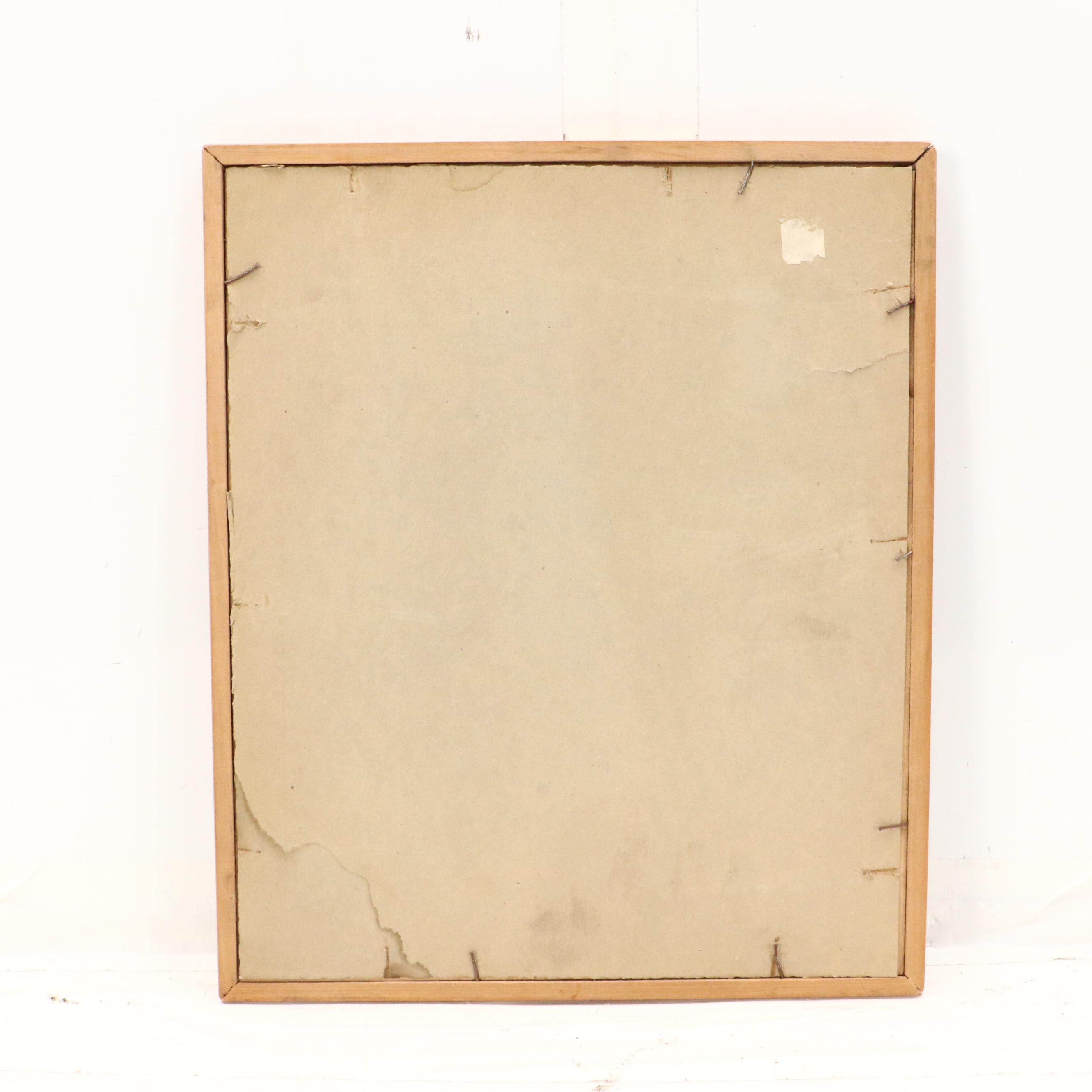 Color Lithograph After Suzuki Harunobu "Two Women in a Storm"