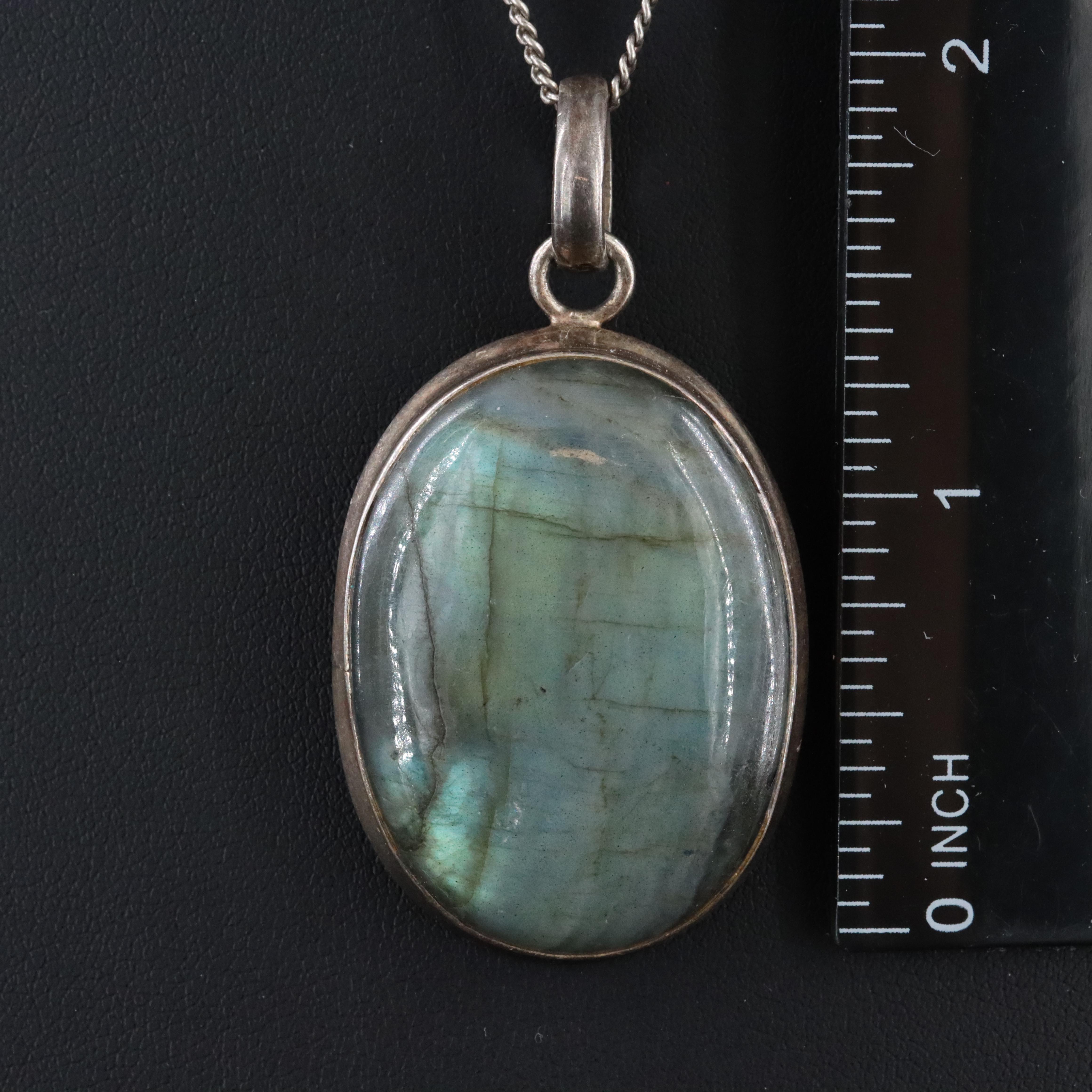 Sterling Labradorite Pendant Necklace