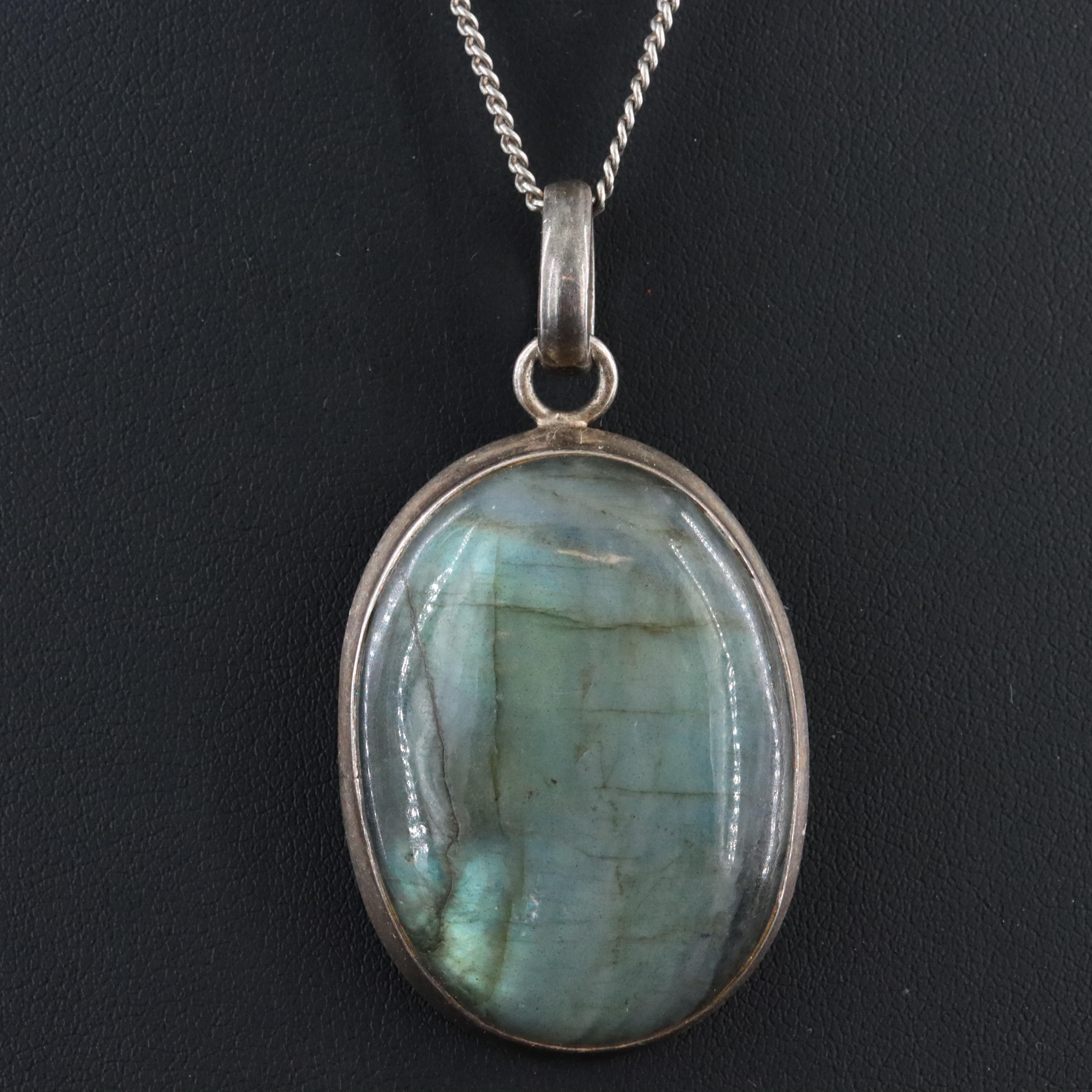 Sterling Labradorite Pendant Necklace