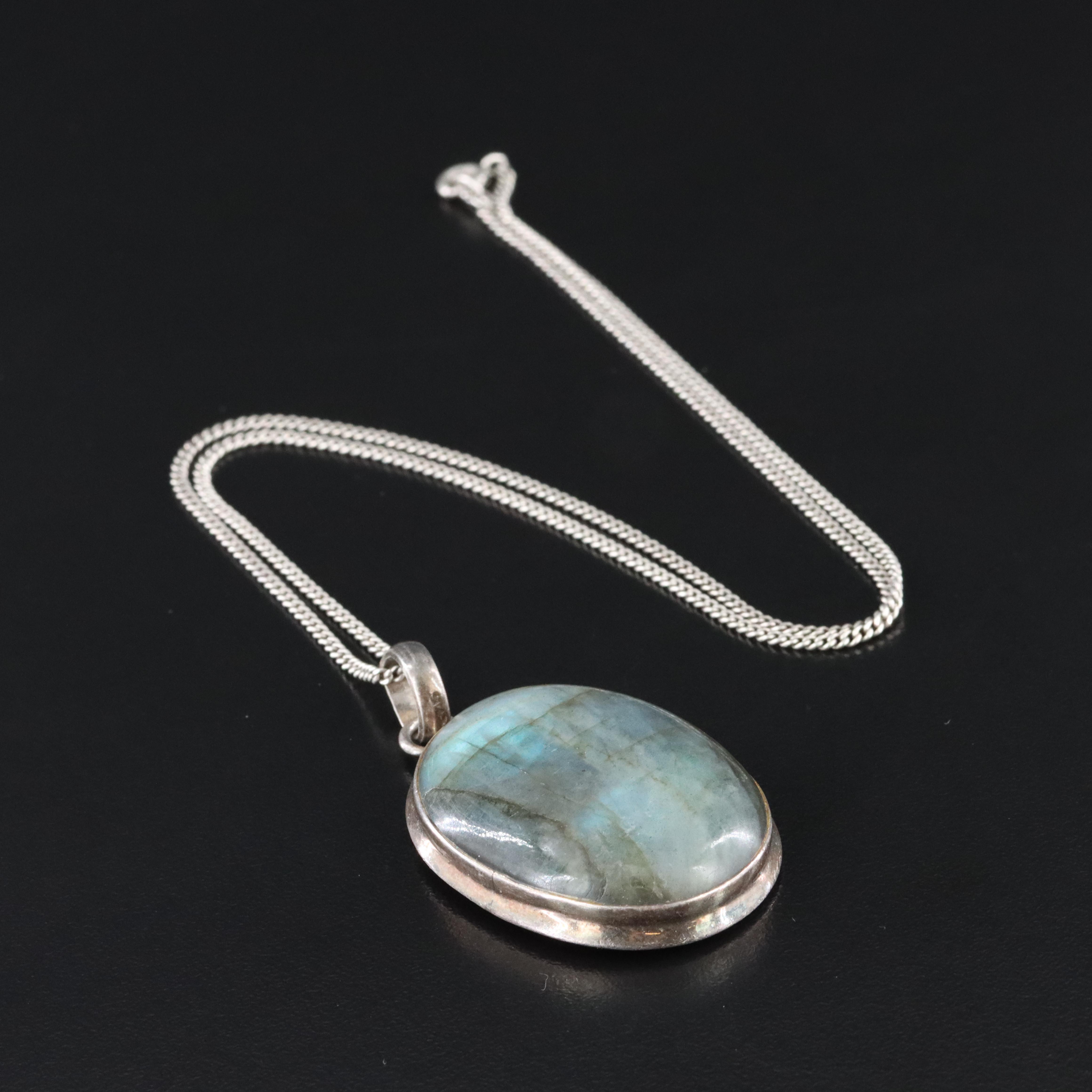 Sterling Labradorite Pendant Necklace