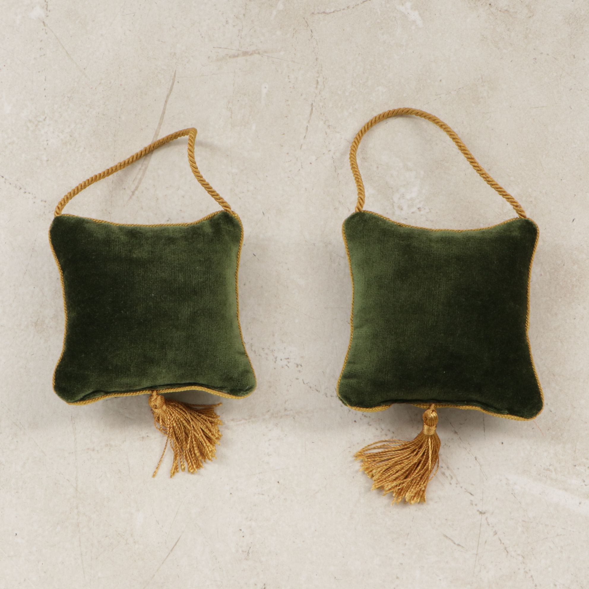 Decorative Pillows with Quotes and Motifs and Roll of Fringed Tassels