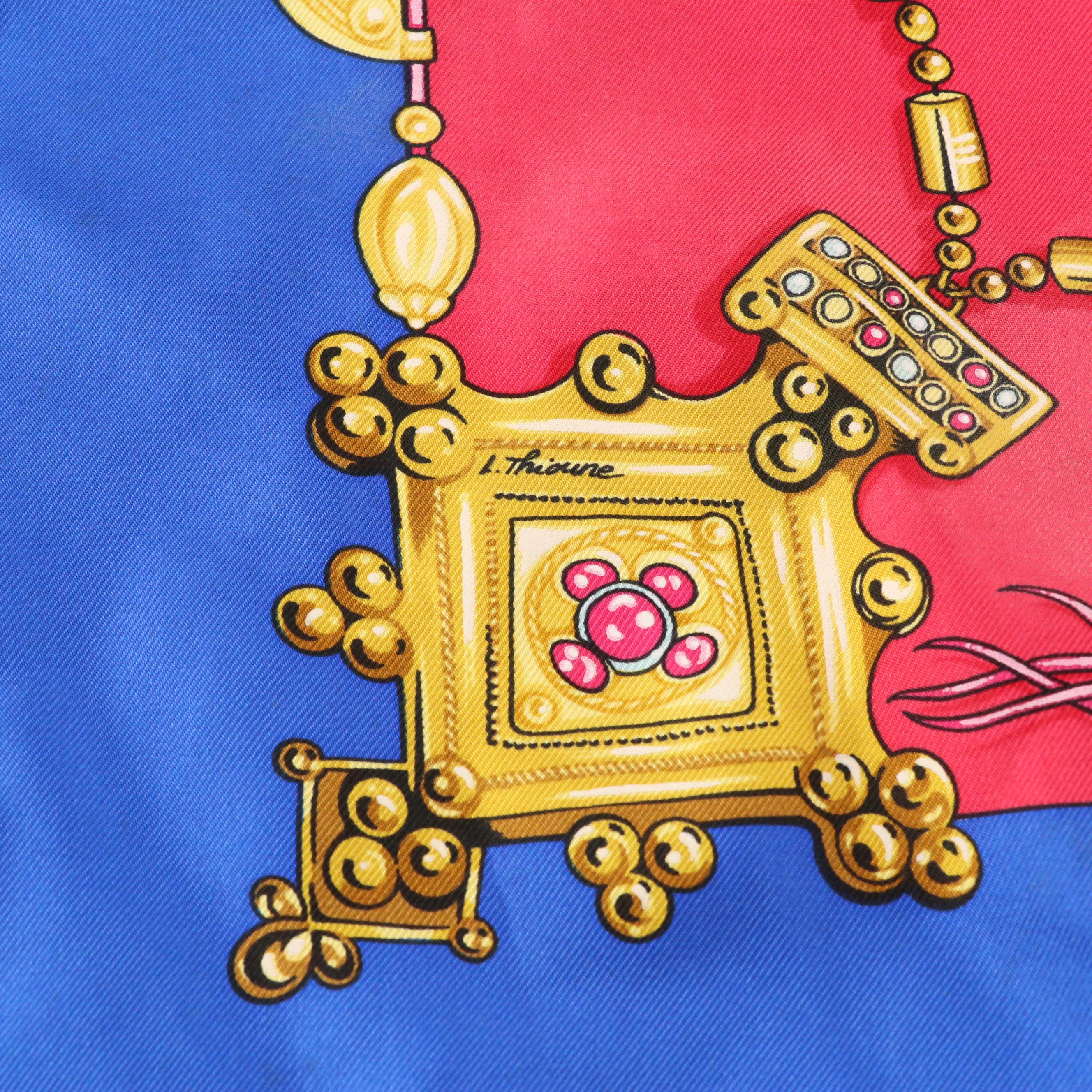 Hermès "Parures des Sables" Silk Twill Scarf 90