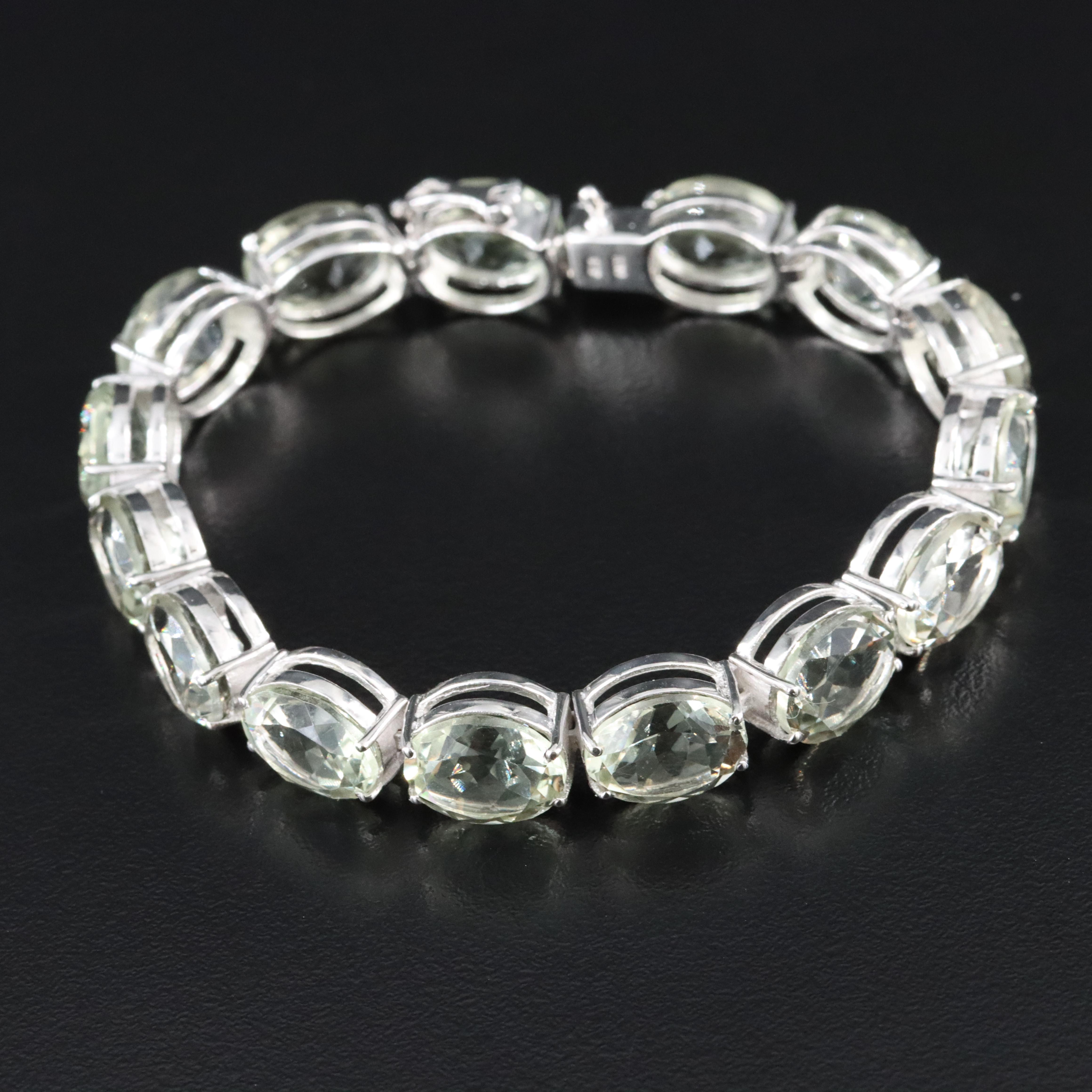Sterling Prasiolite Bracelet