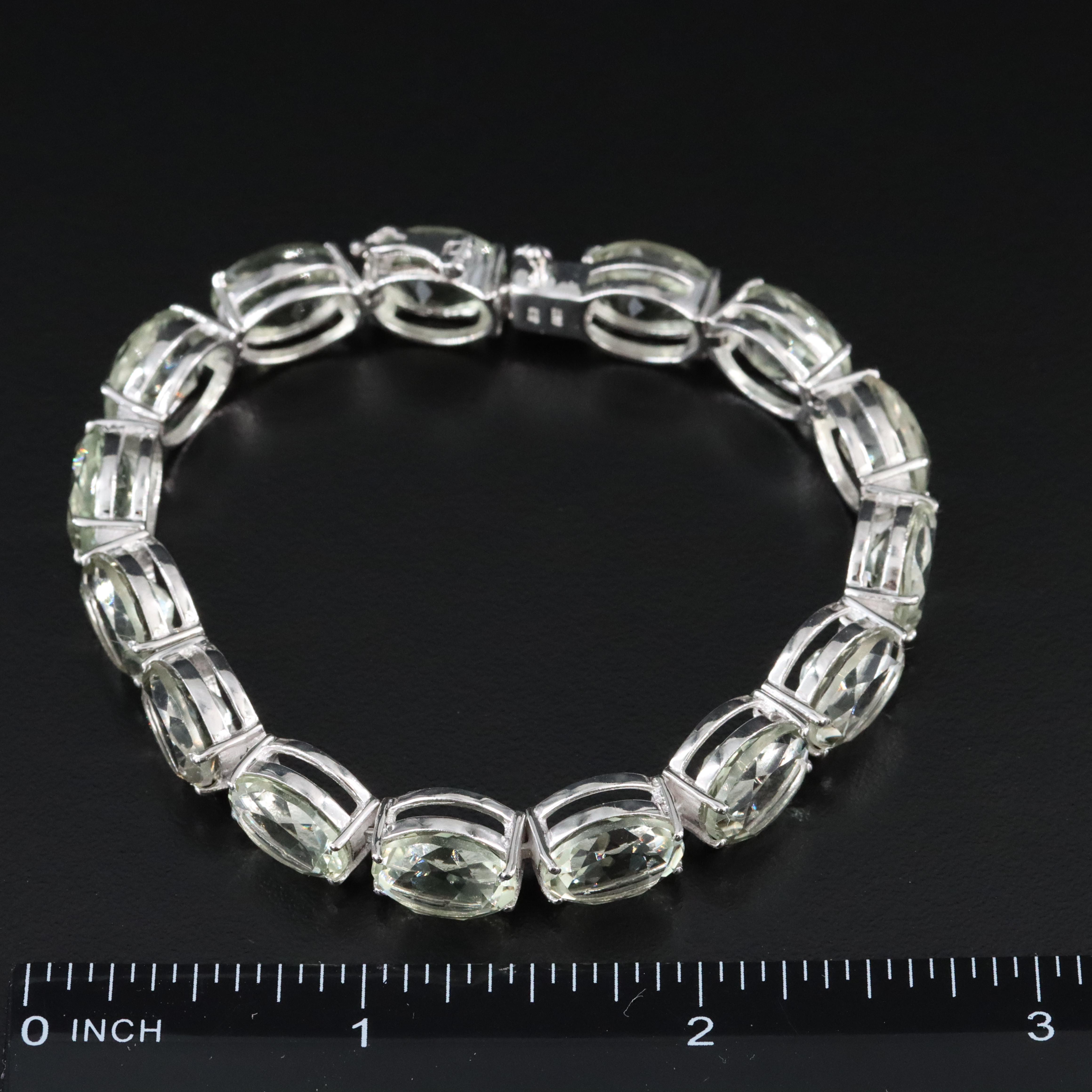 Sterling Prasiolite Bracelet