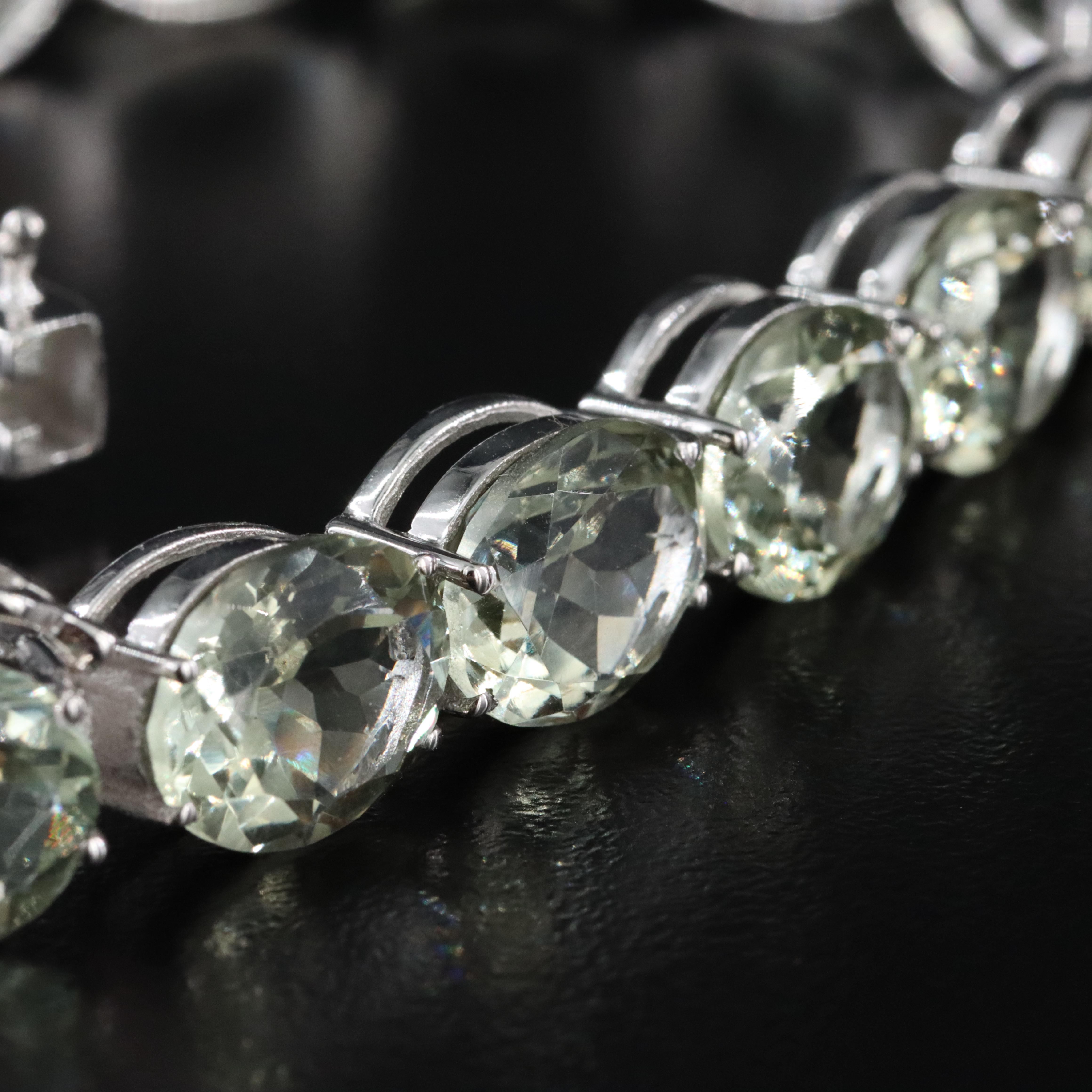 Sterling Prasiolite Bracelet