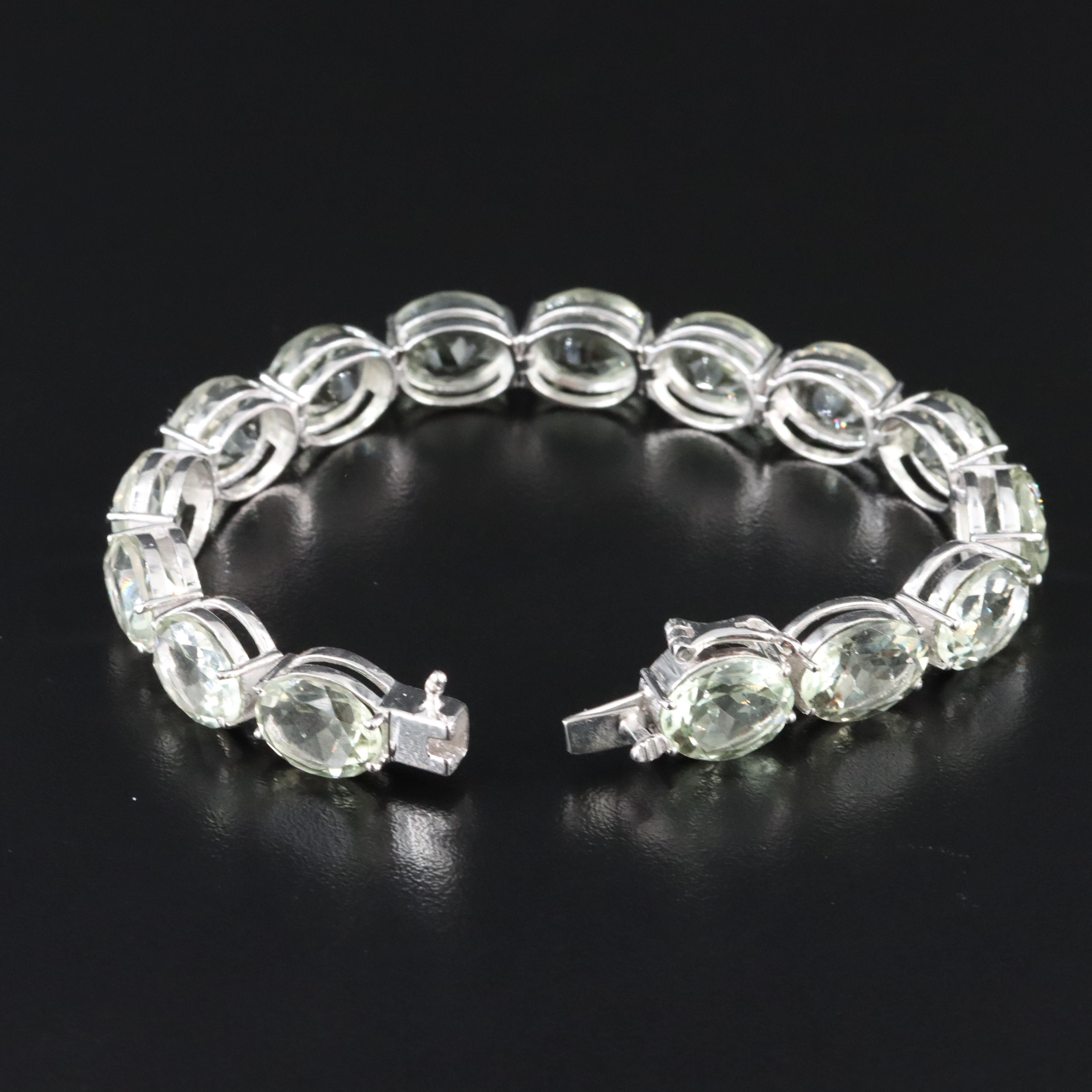 Sterling Prasiolite Bracelet