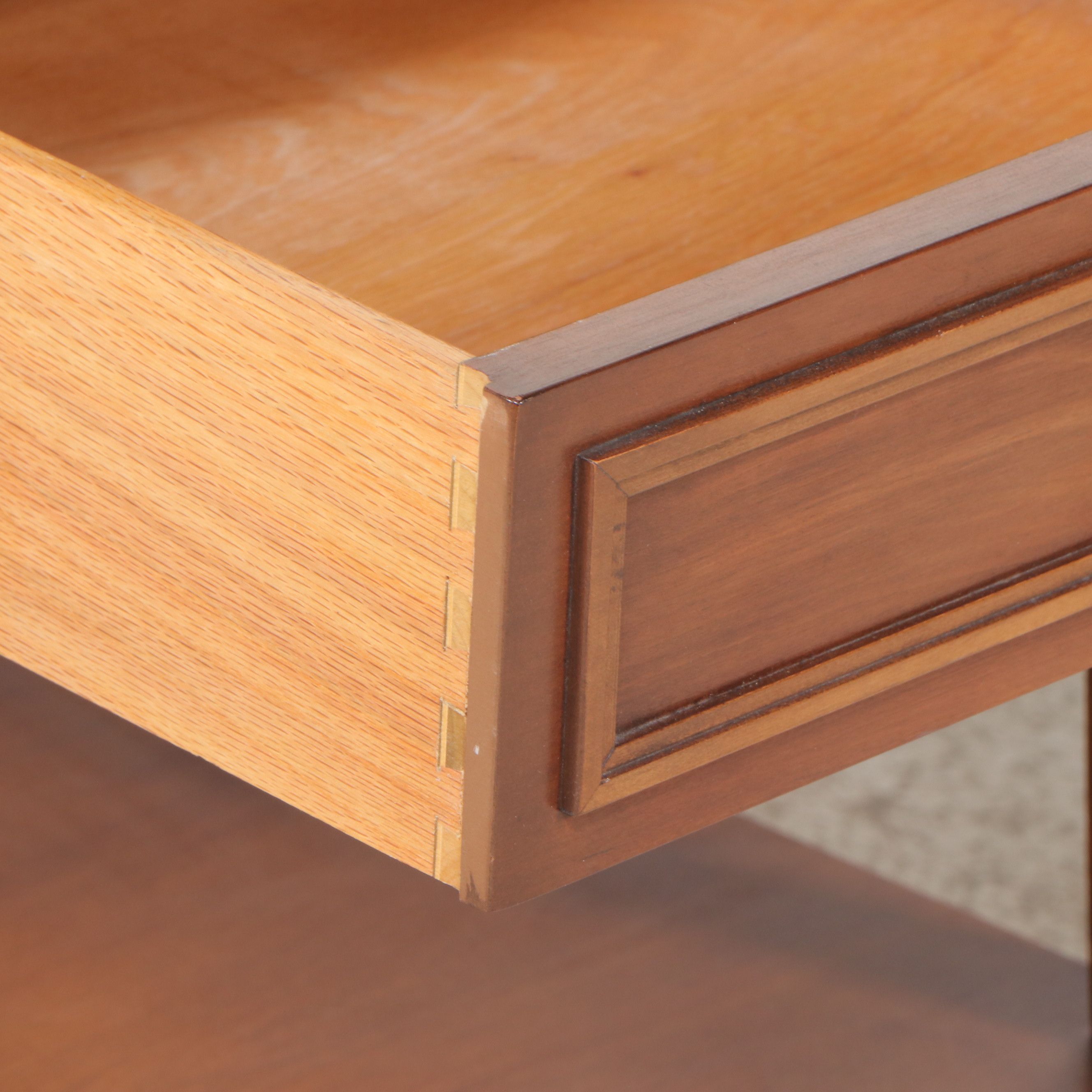 Mid Century Regency Style Single Drawer Side Tables, Mid to Late 20th Century