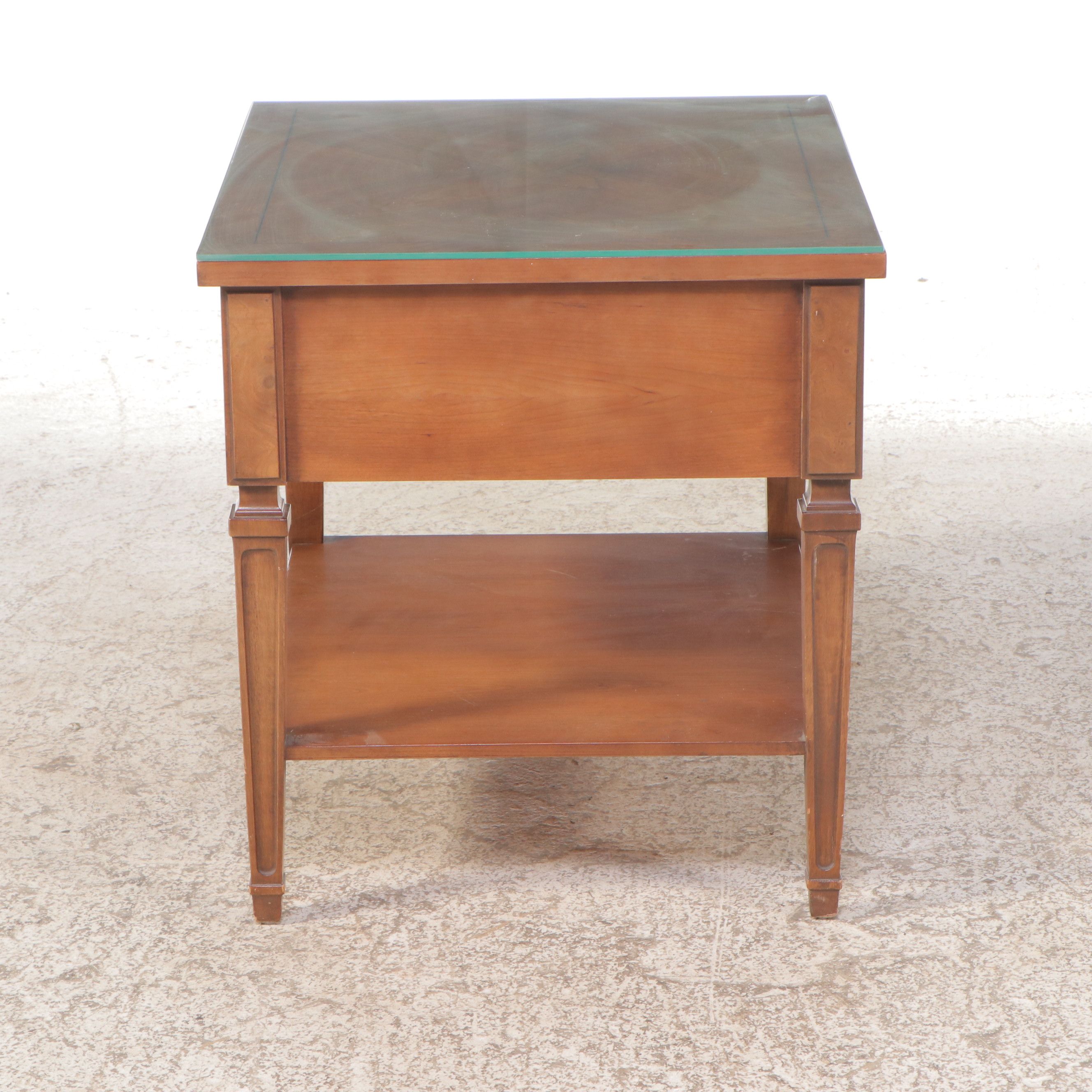 Mid Century Regency Style Single Drawer Side Tables, Mid to Late 20th Century
