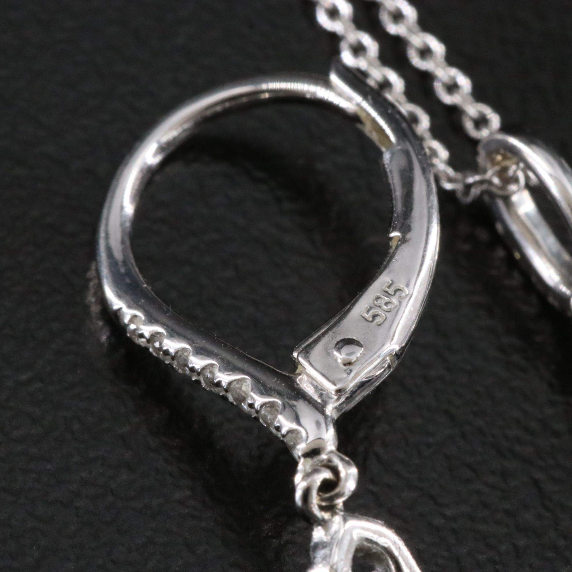 Zeghani 14K 0.38 CTW Diamond Honeycomb Earrings and Pendant on 18K Necklace