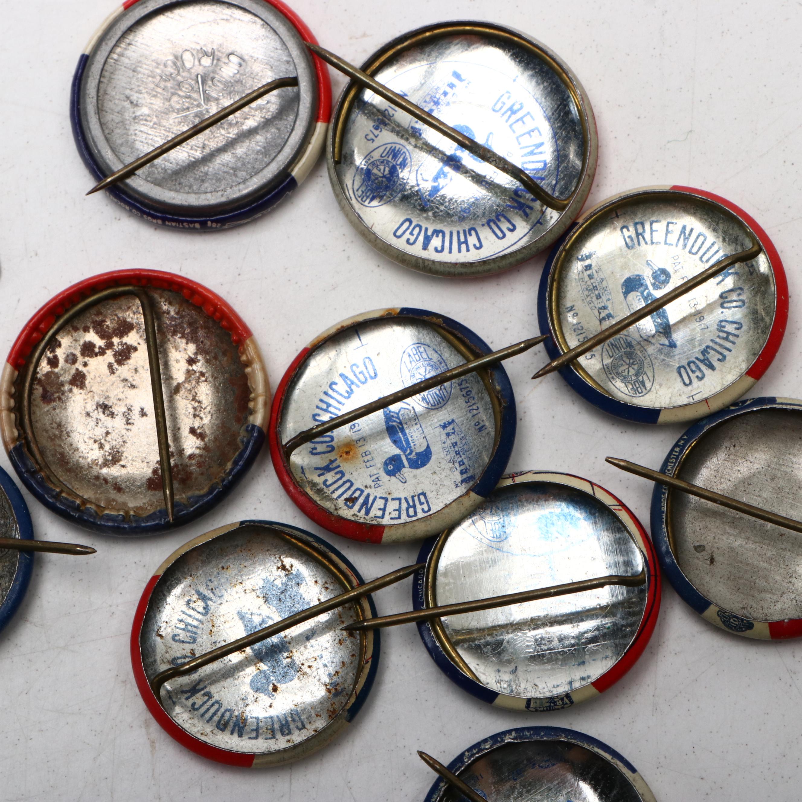 Wendell Willkie Political Campaign Buttons and Lapel Pin, 1940