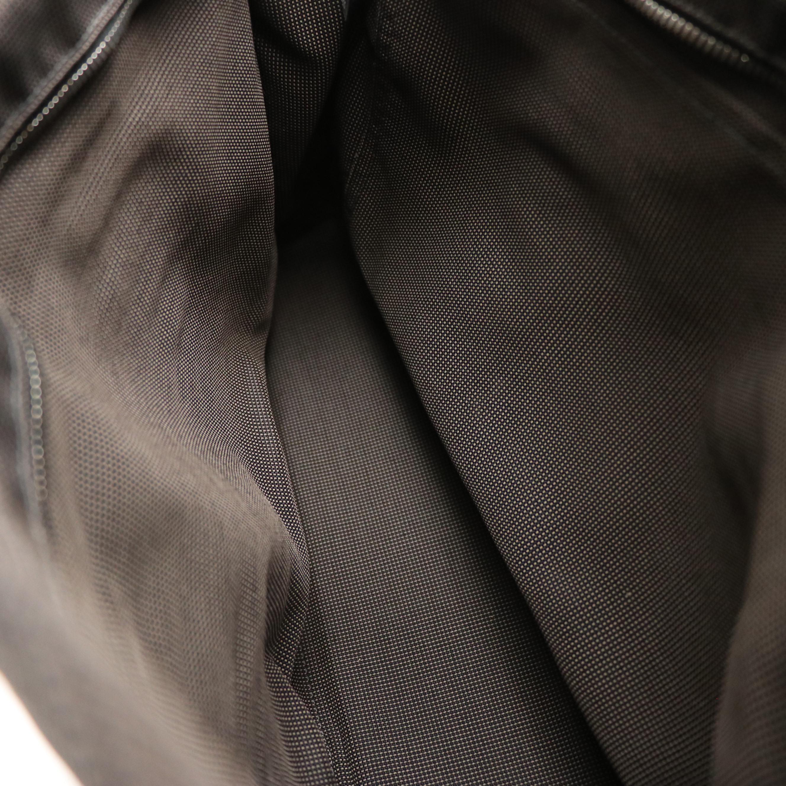 Hermès Toile Canvas Herline MM Tote in Grey/Black