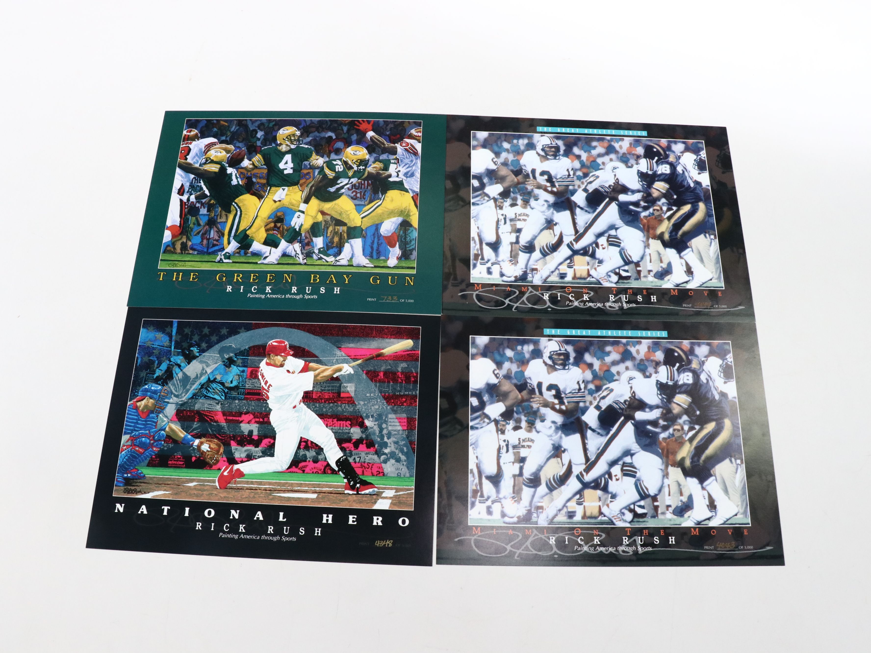Rick Rush Limited Edition Sports Prints Featuring Tiger Woods and Mark McGwire