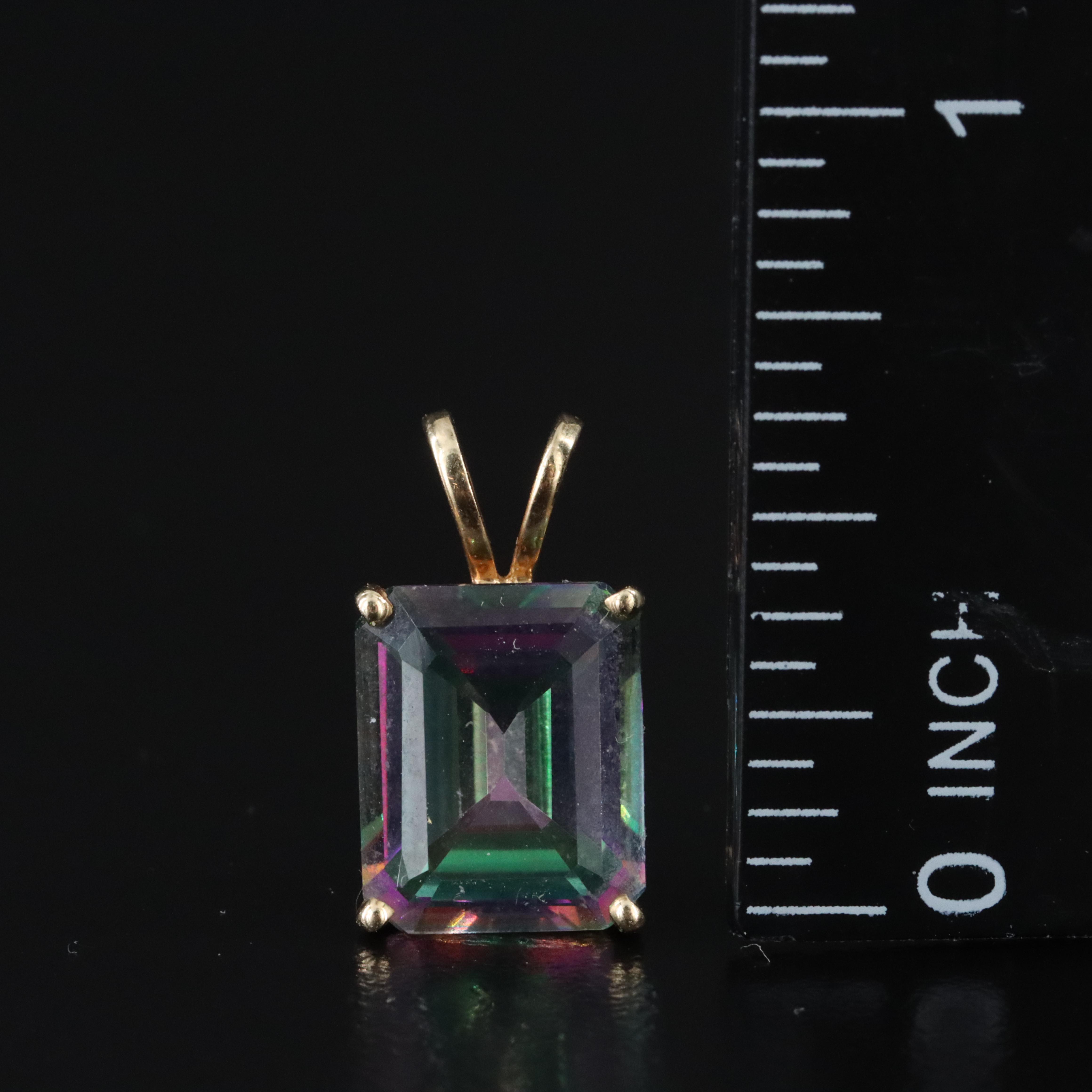 14K Mystic Topaz Pendant and Earrings