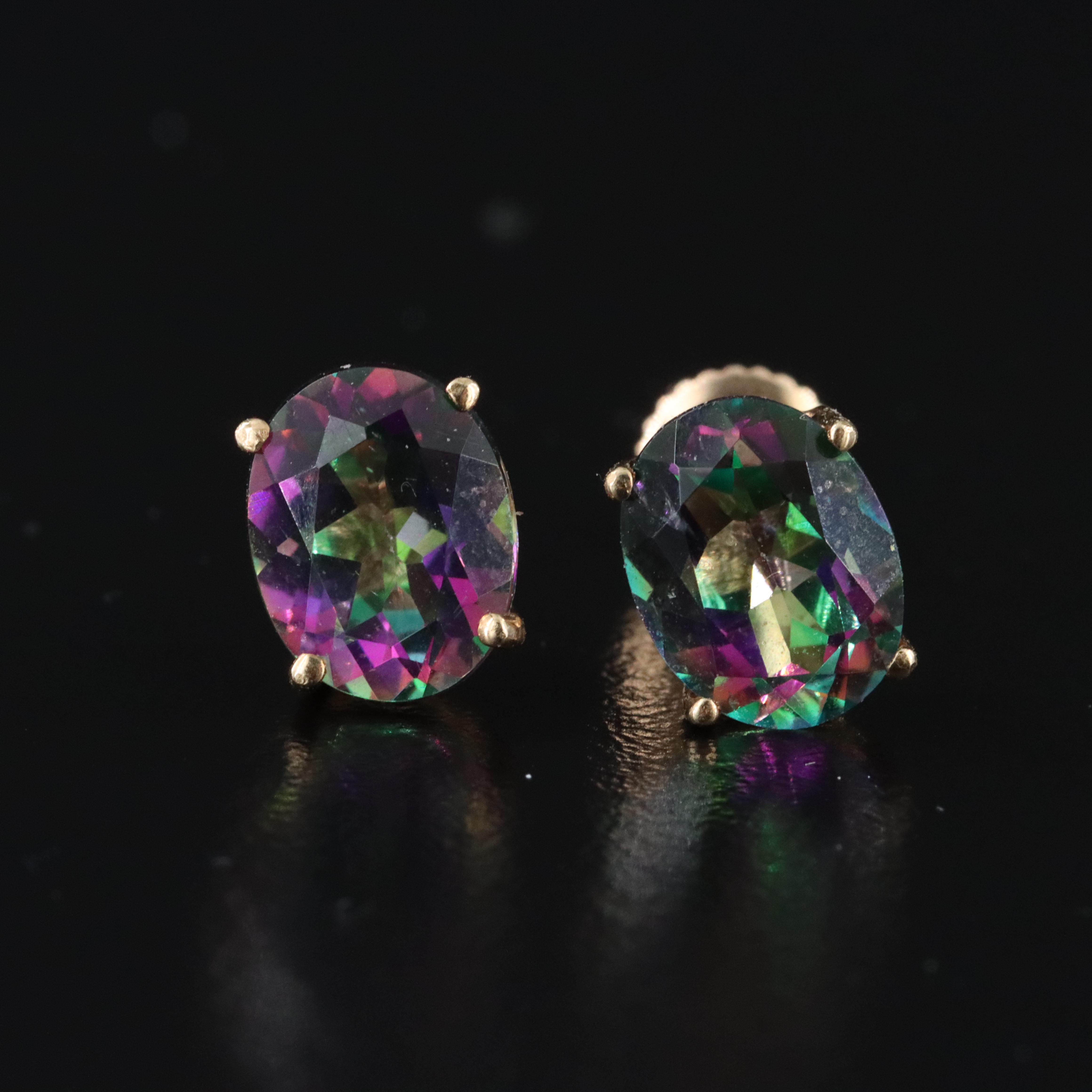 14K Mystic Topaz Pendant and Earrings