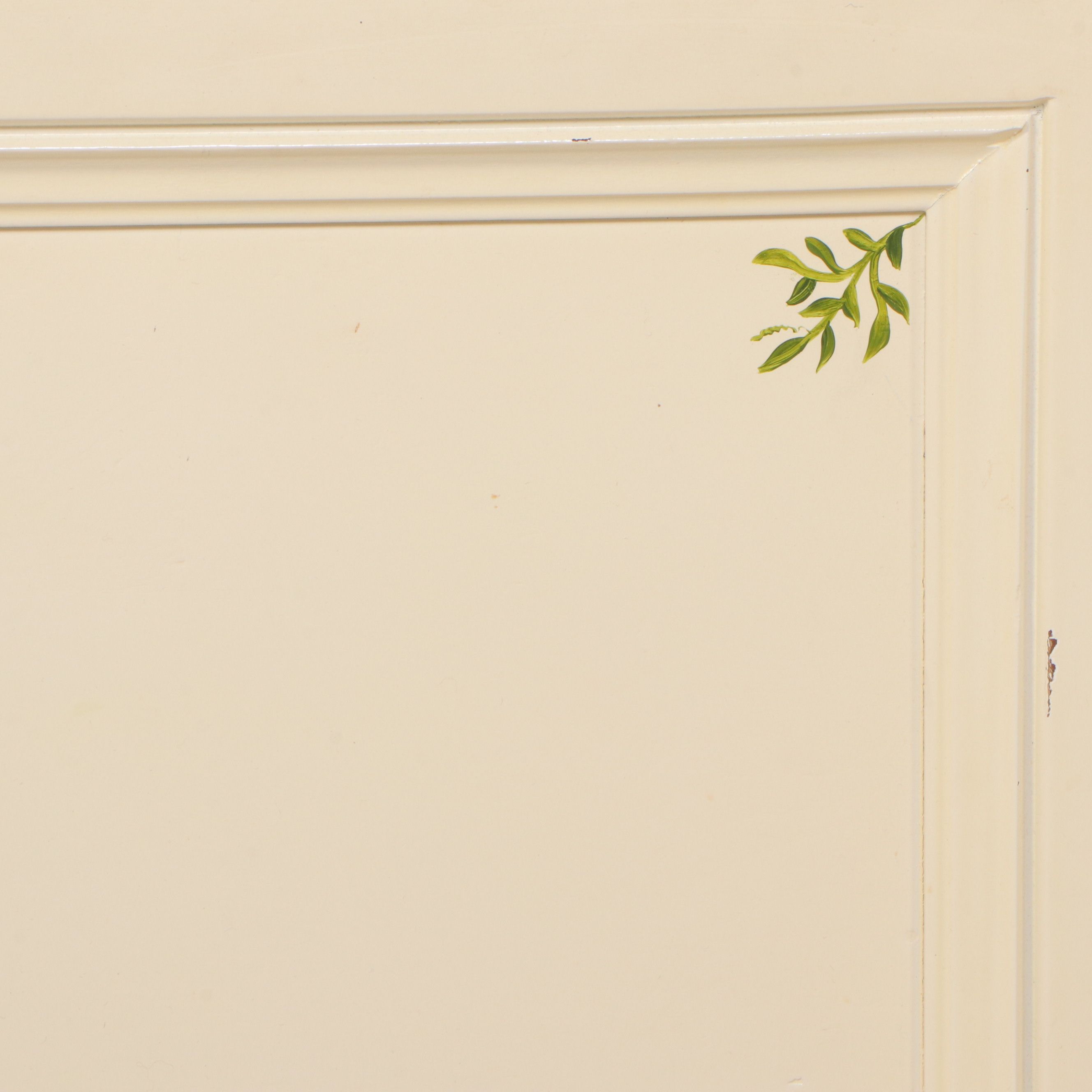 Paint-Decorated Wood Drop-Front Desk with Hutch, Late 20th Century