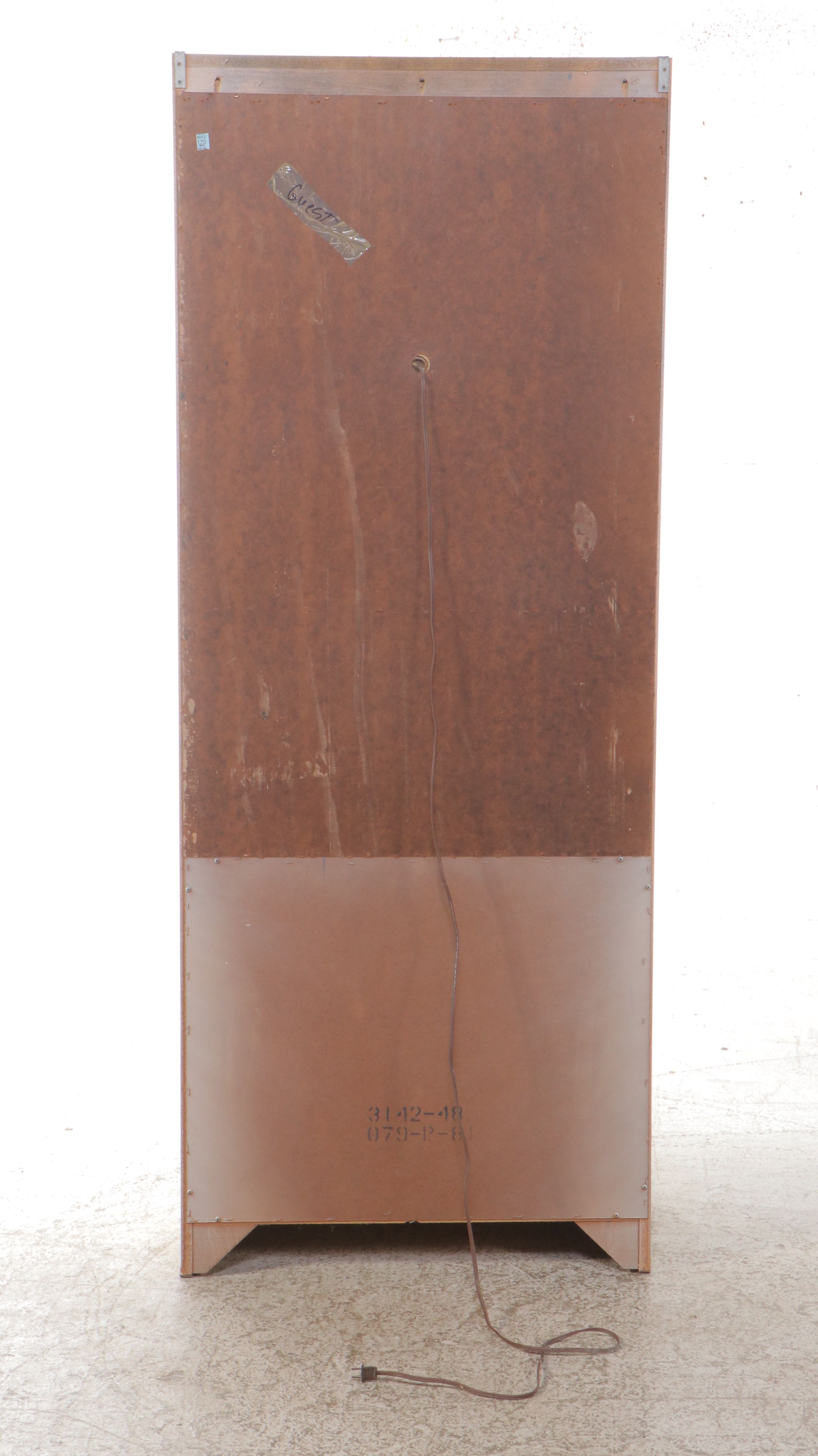 Paint-Decorated Wood Drop-Front Desk with Hutch, Late 20th Century