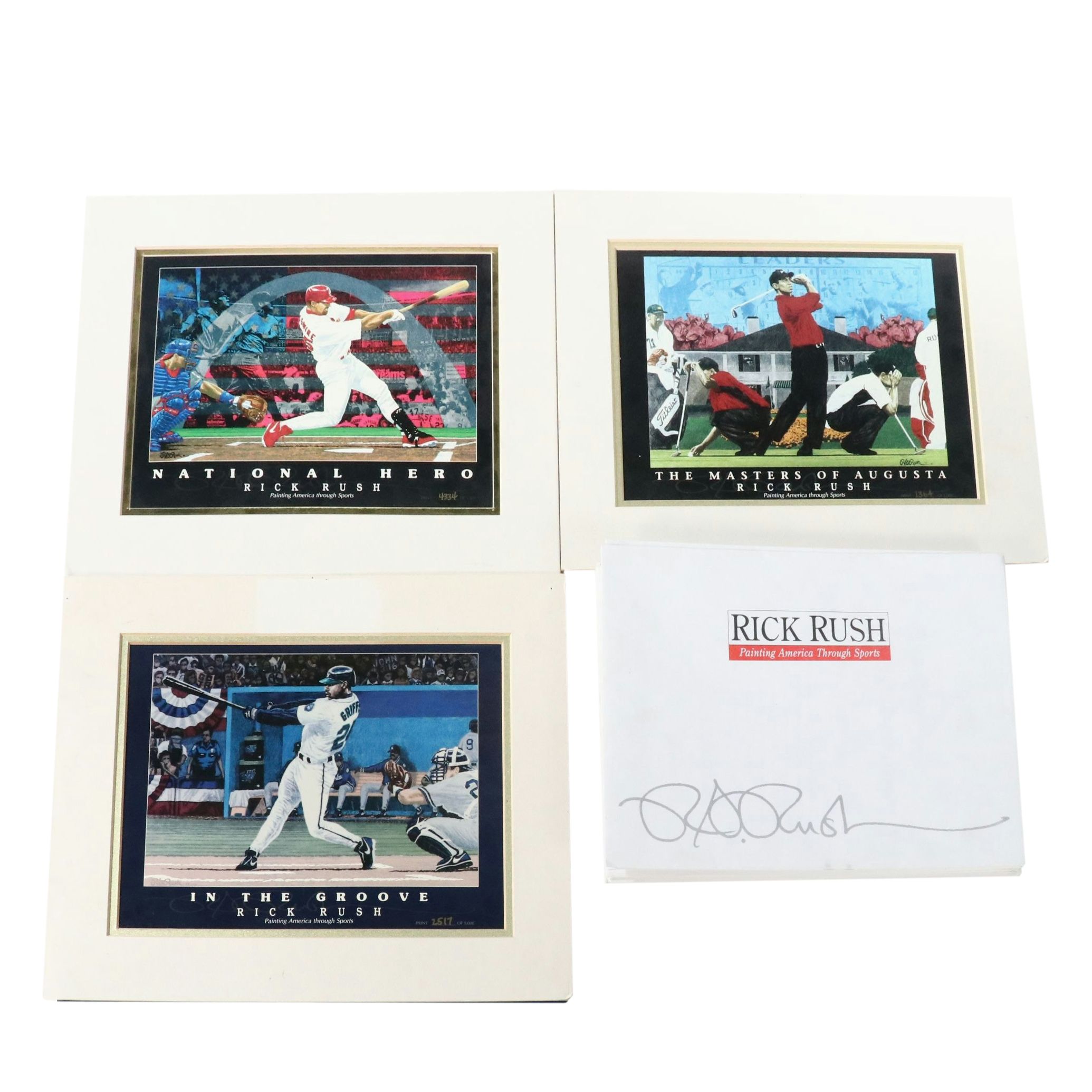 Rick Rush Limited Edition Sports Prints Featuring Tiger Woods and Mark McGwire