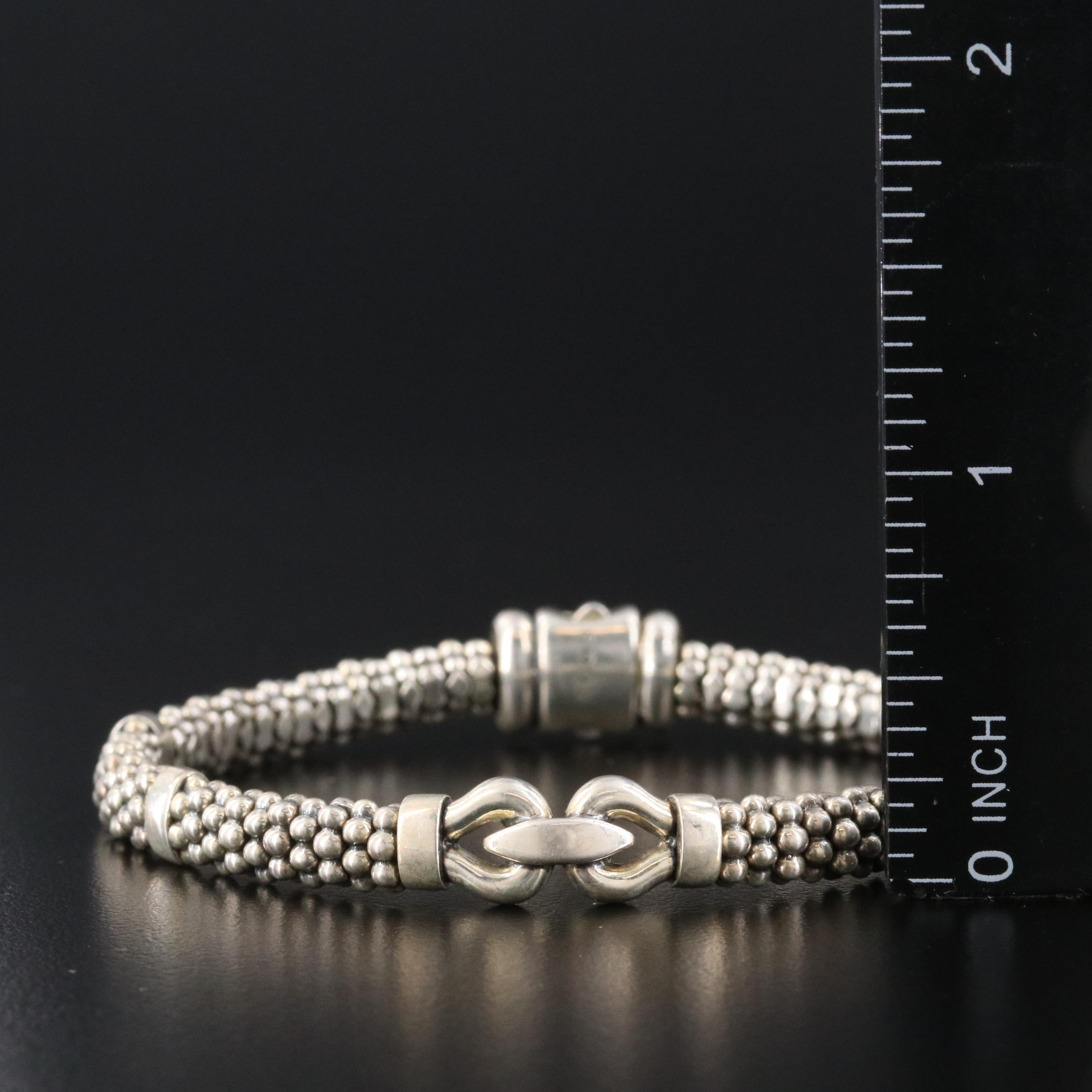 Lagos Derby Sterling Caviar Buckle Bracelet