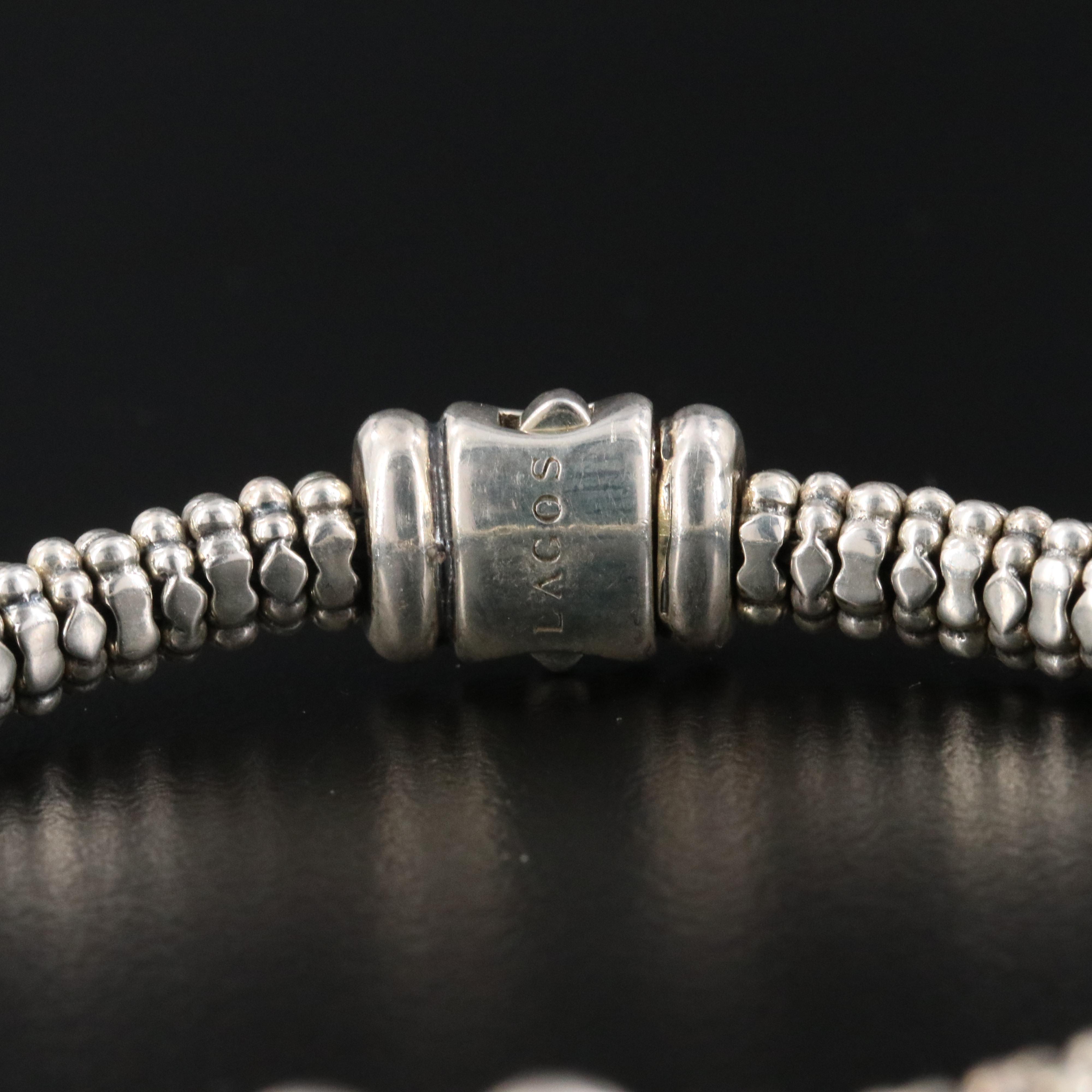 Lagos Derby Sterling Caviar Buckle Bracelet