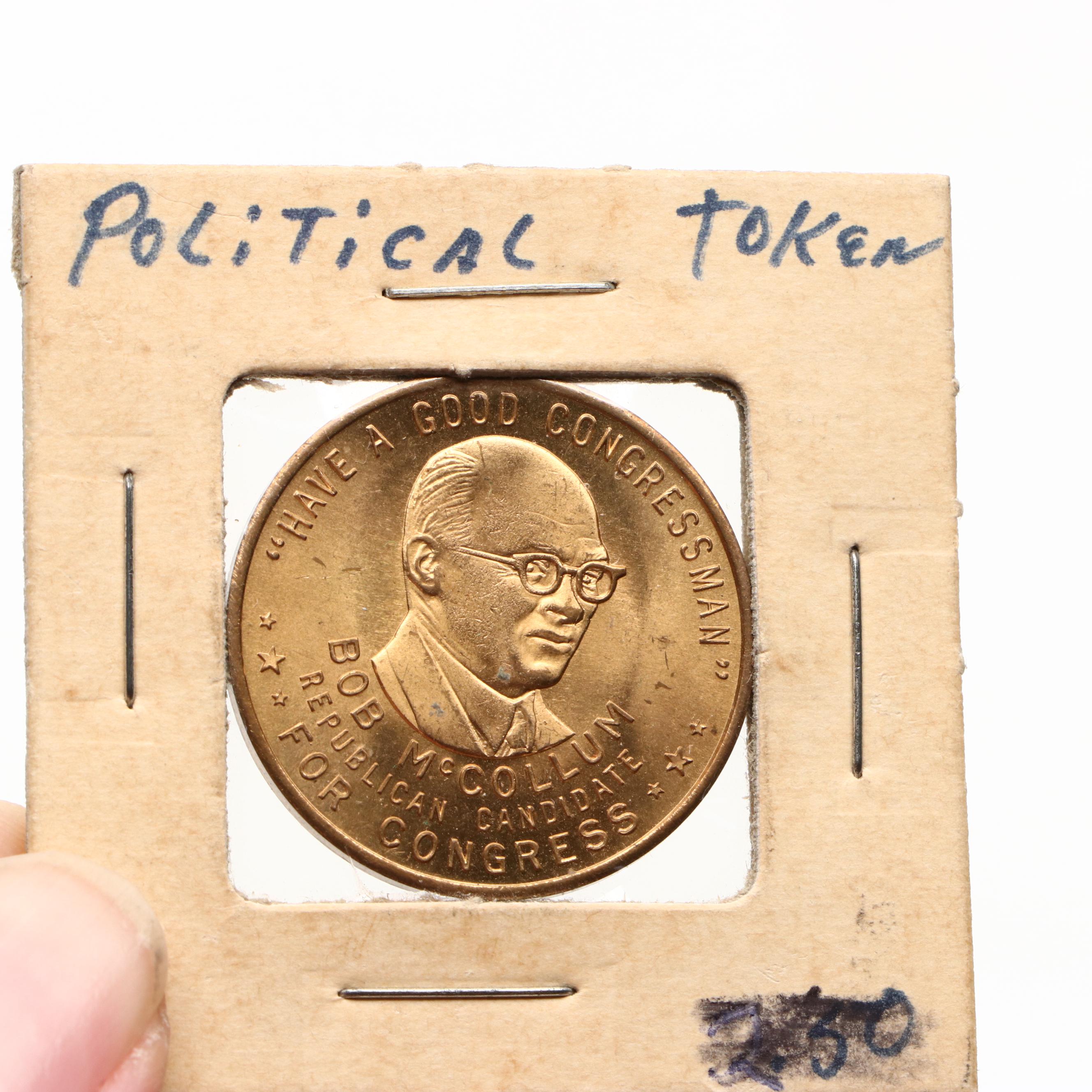 Dwight D. Eisenhower and Adlai Stevenson Campaign Pinbacks and Tokens, 1950s