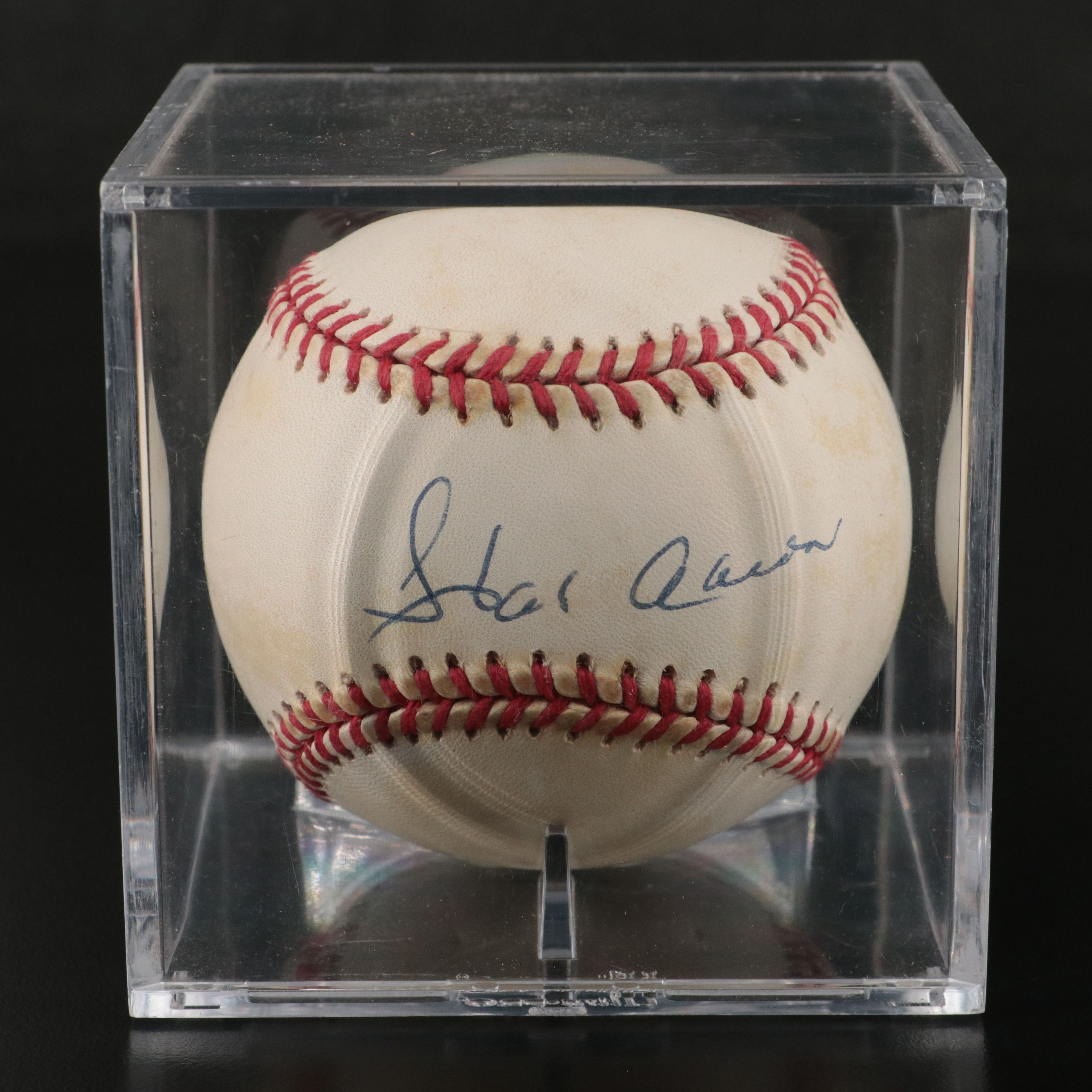 Hank Aaron Signed Rawlings Official National League Baseball, JSA