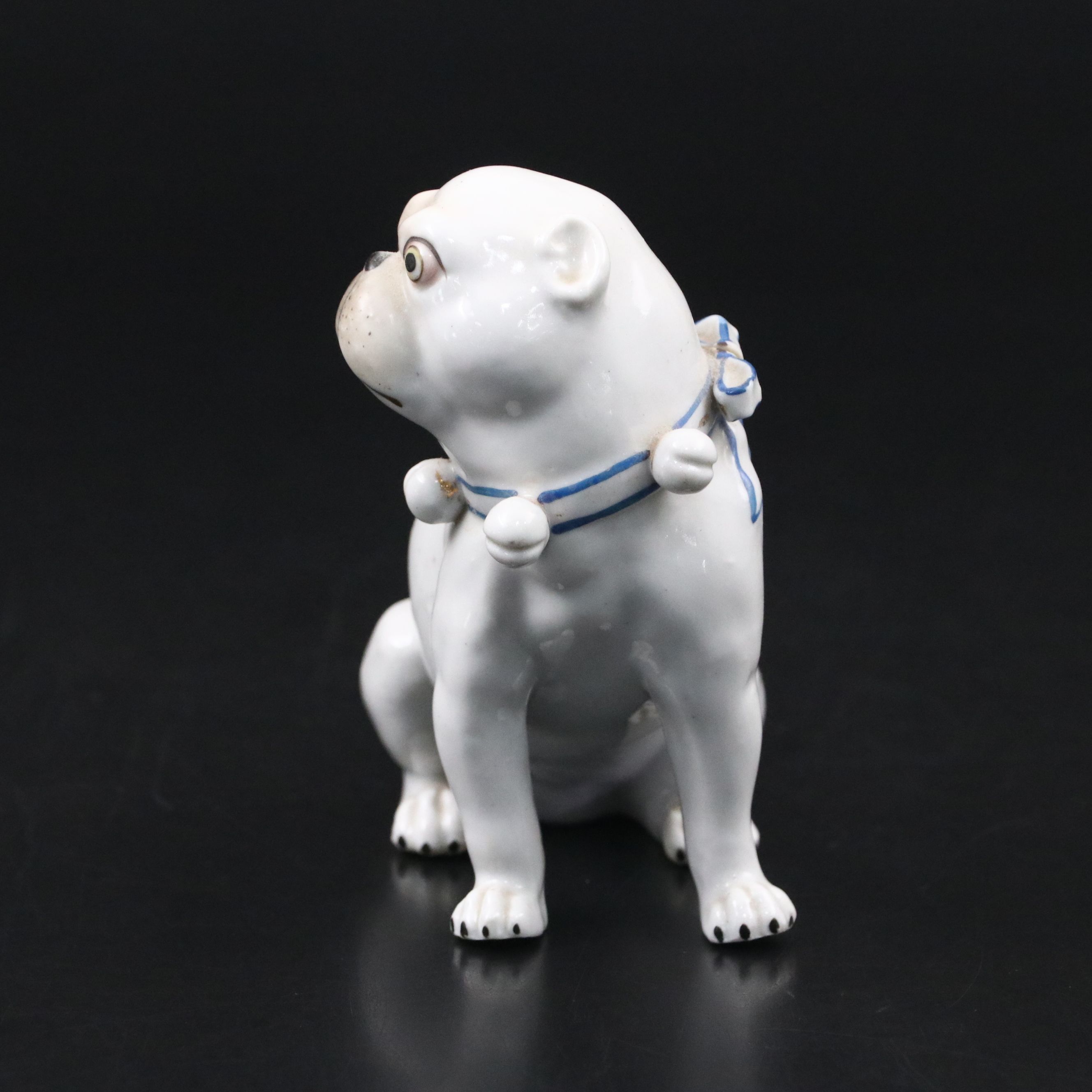 Dresden Style Porcelain Pug Figurine