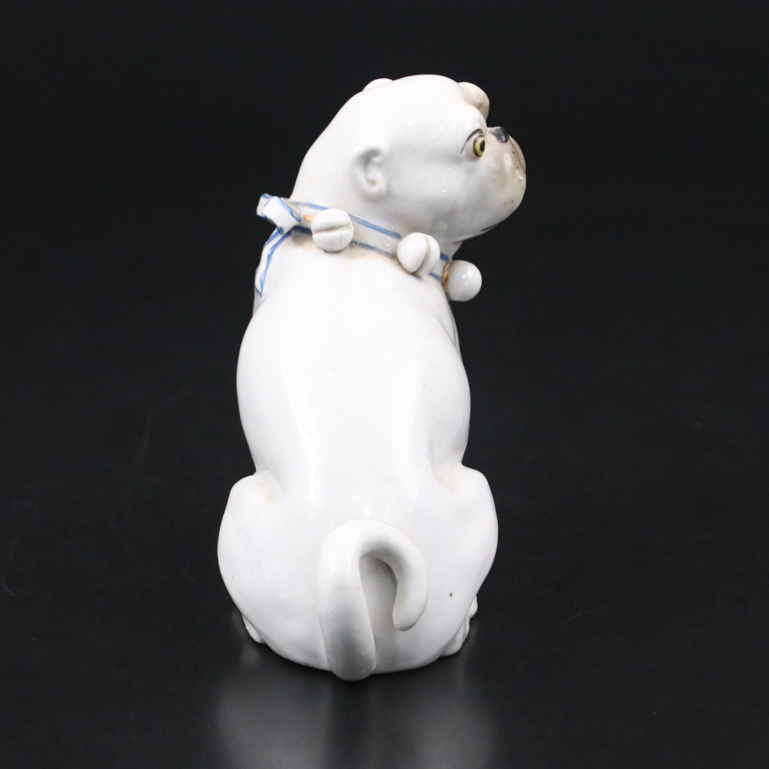 Dresden Style Porcelain Pug Figurine