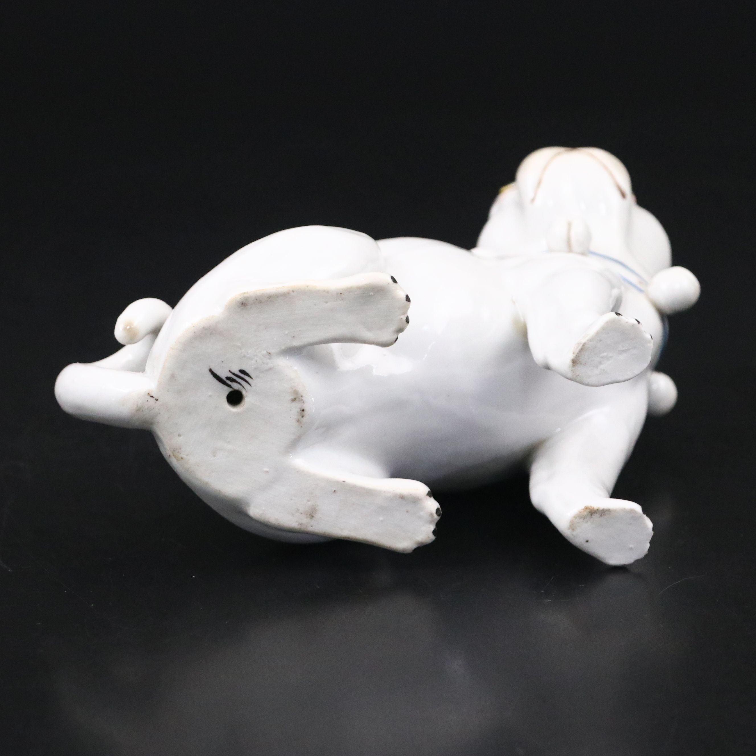 Dresden Style Porcelain Pug Figurine