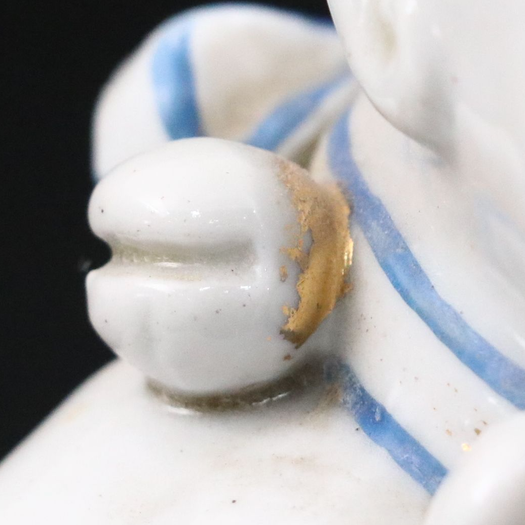 Dresden Style Porcelain Pug Figurine