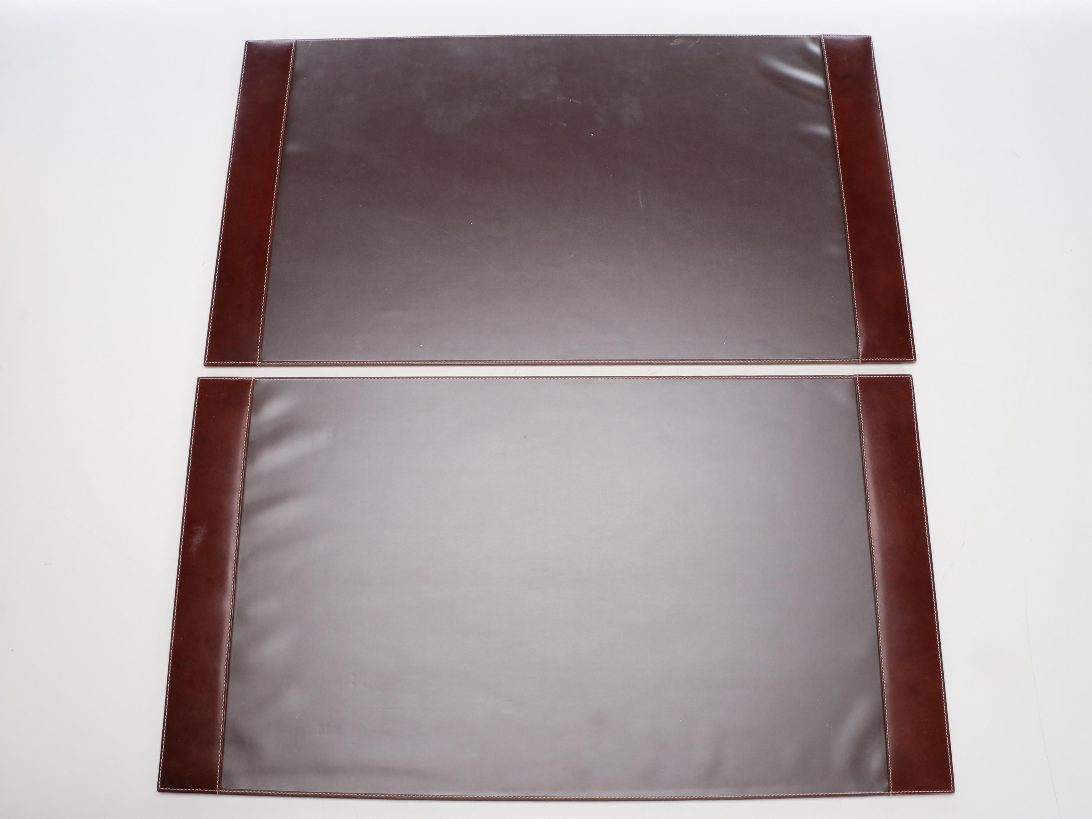 Stetson Leather Desk Mats with Other Leather, Wood, and Metal Office Décor