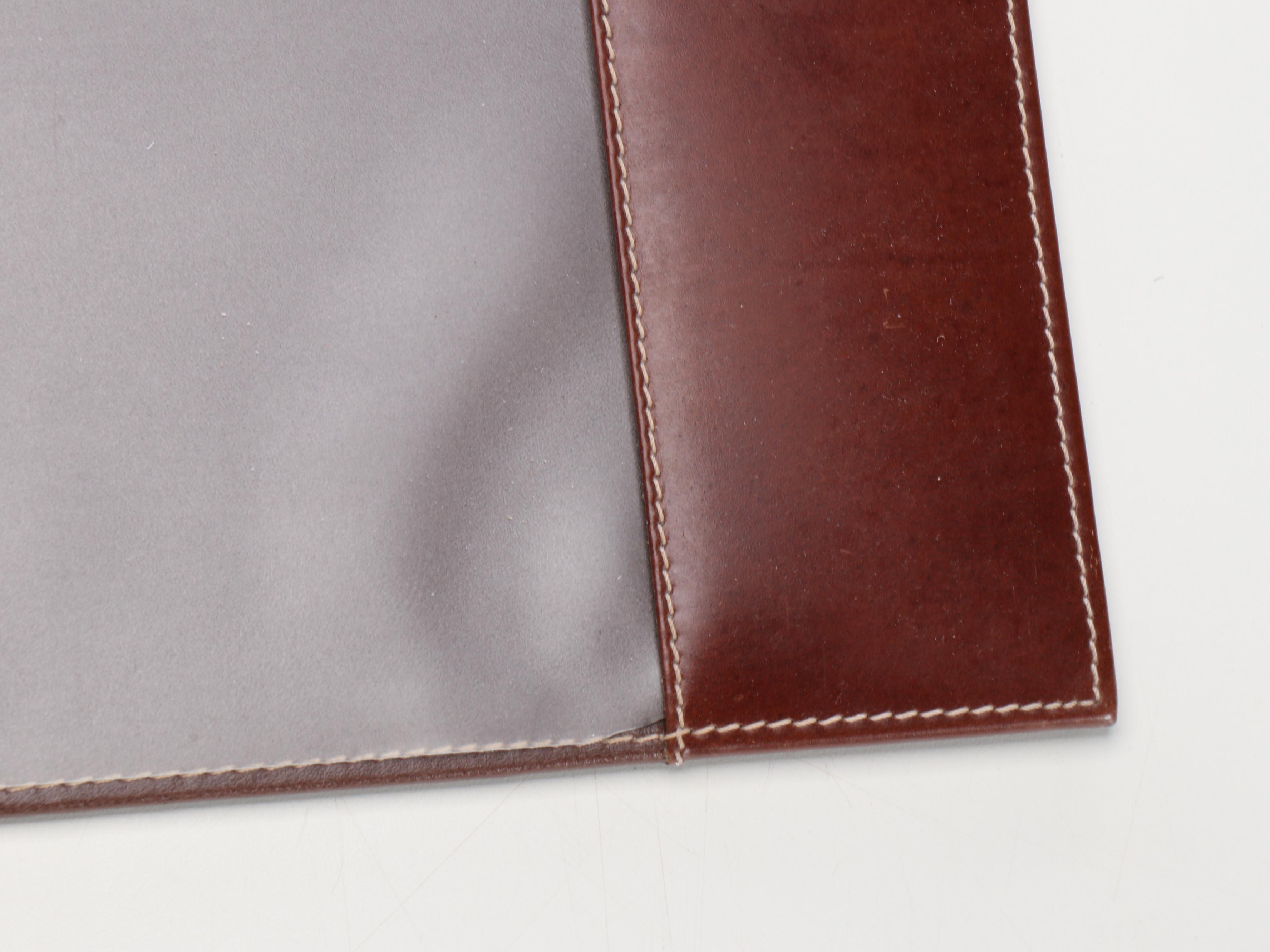 Stetson Leather Desk Mats with Other Leather, Wood, and Metal Office Décor