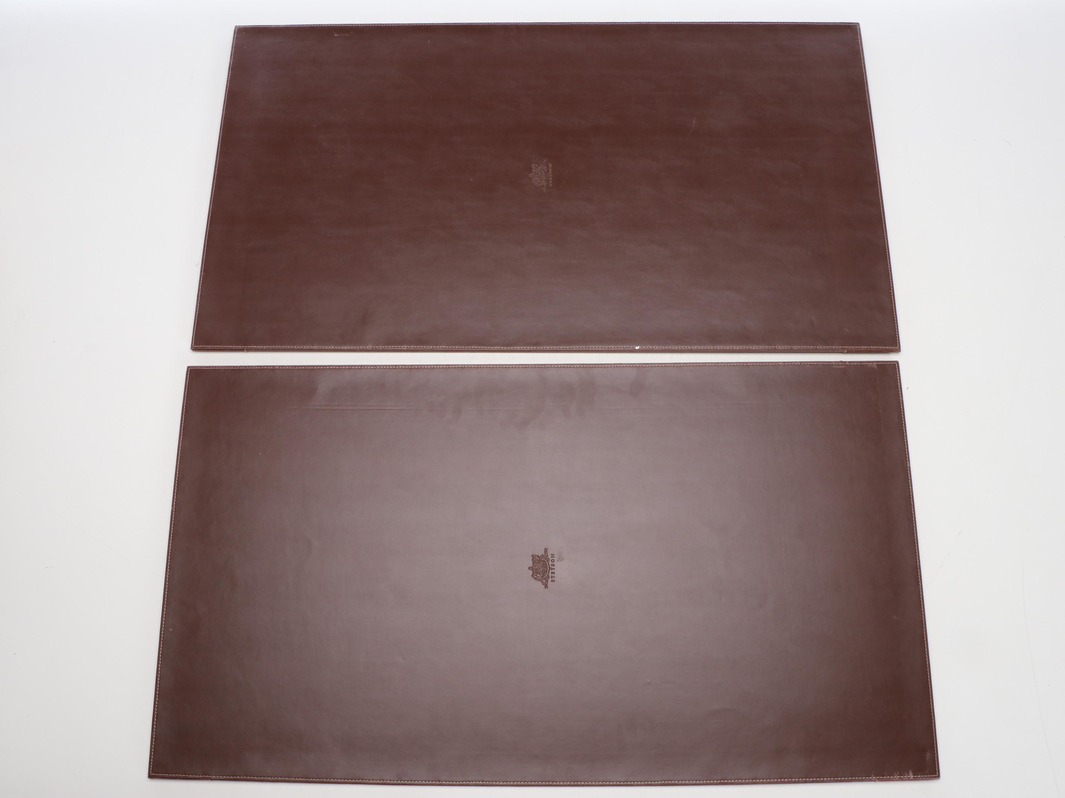 Stetson Leather Desk Mats with Other Leather, Wood, and Metal Office Décor